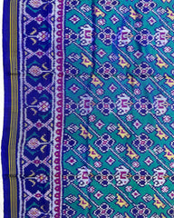 Blue & Turquoise Narikunj Leheriya Designer Patola Saree
