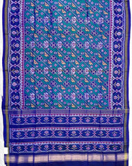 Blue & Turquoise Narikunj Leheriya Designer Patola Saree