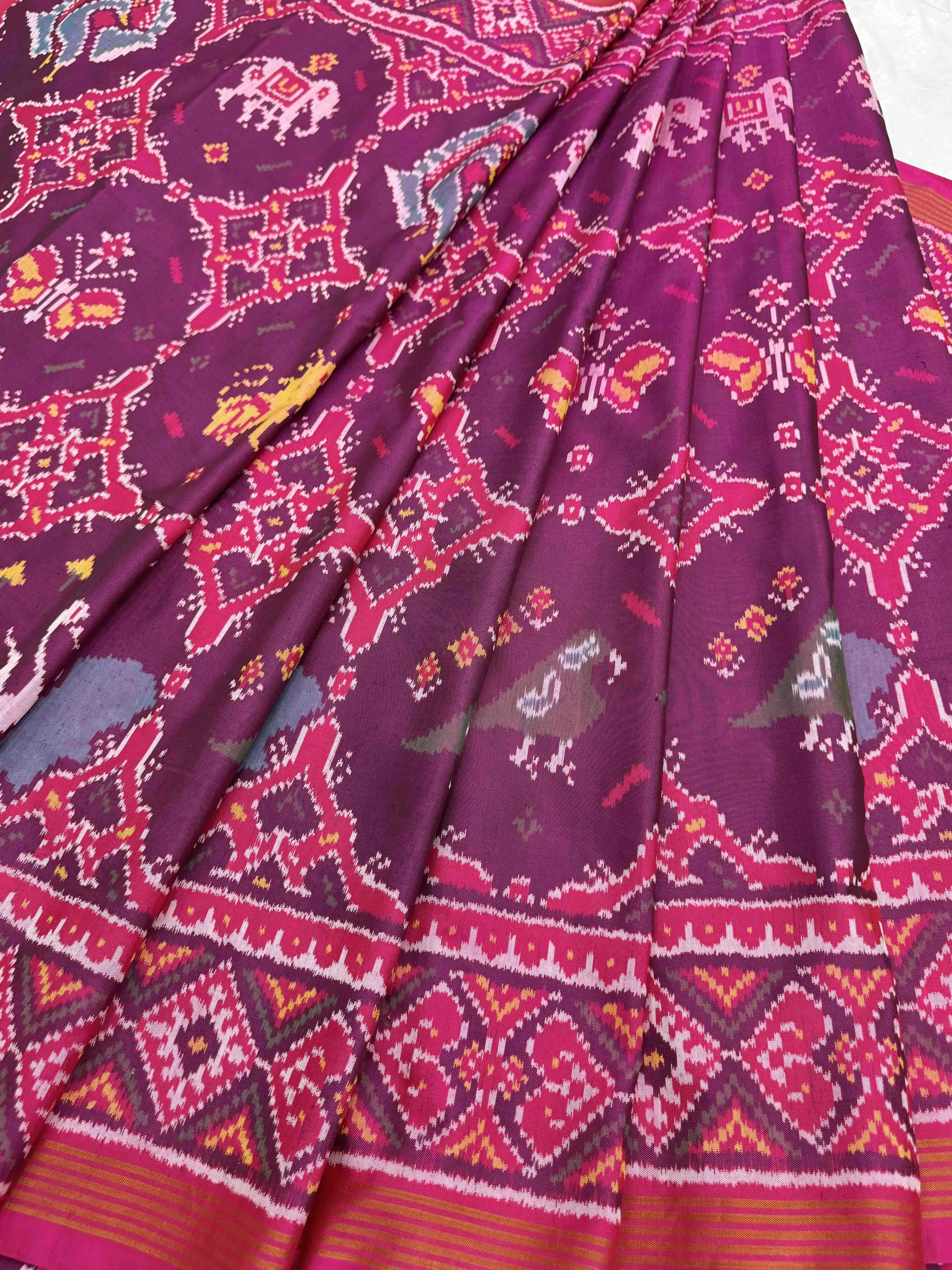 Purple pink Chhabdi figure Patola