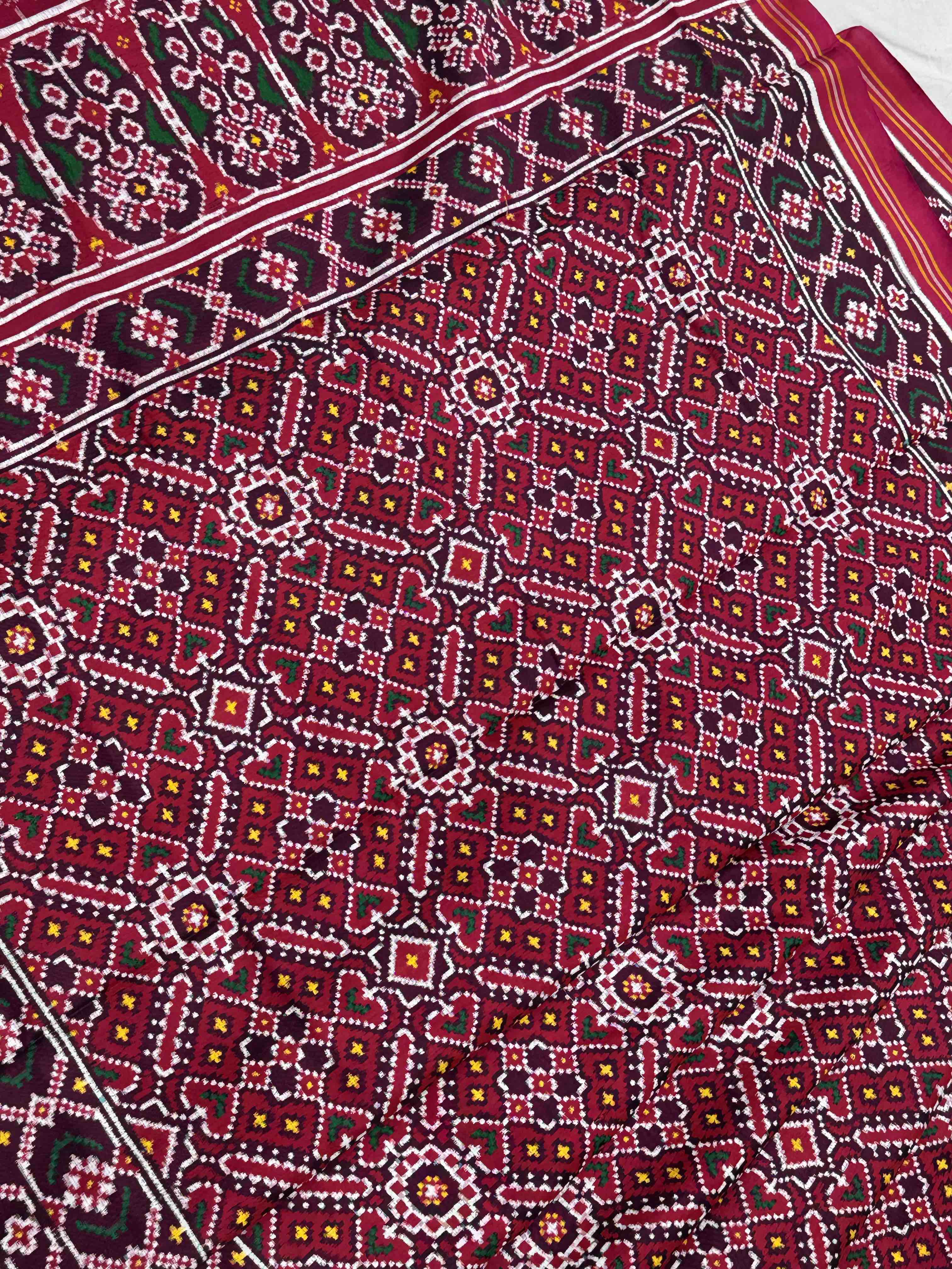 Rani Pink Manekchawk Patan Patola