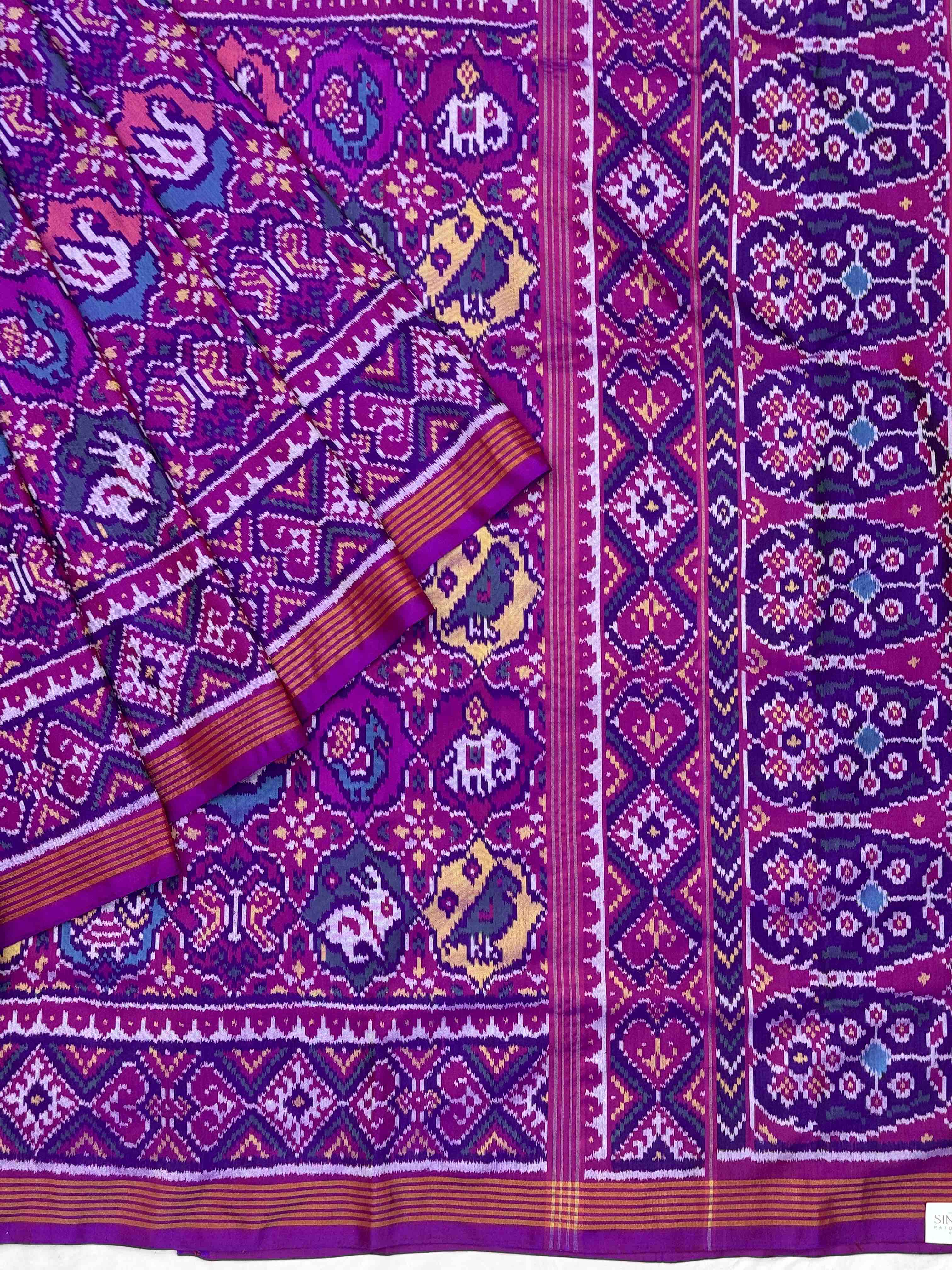 Purple with multi figures Patola saree