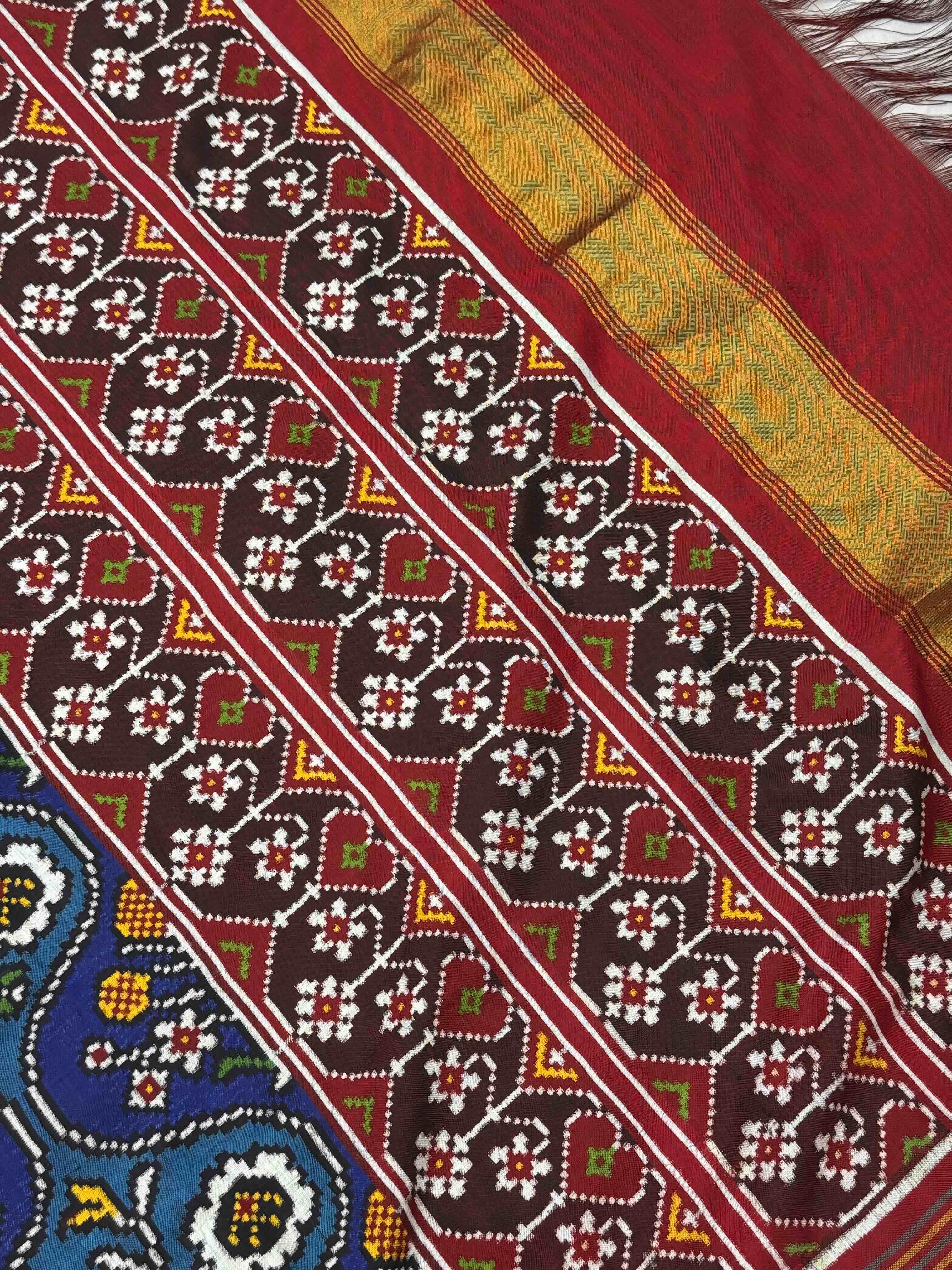 Red with multi motifs multi colour Patan Patola