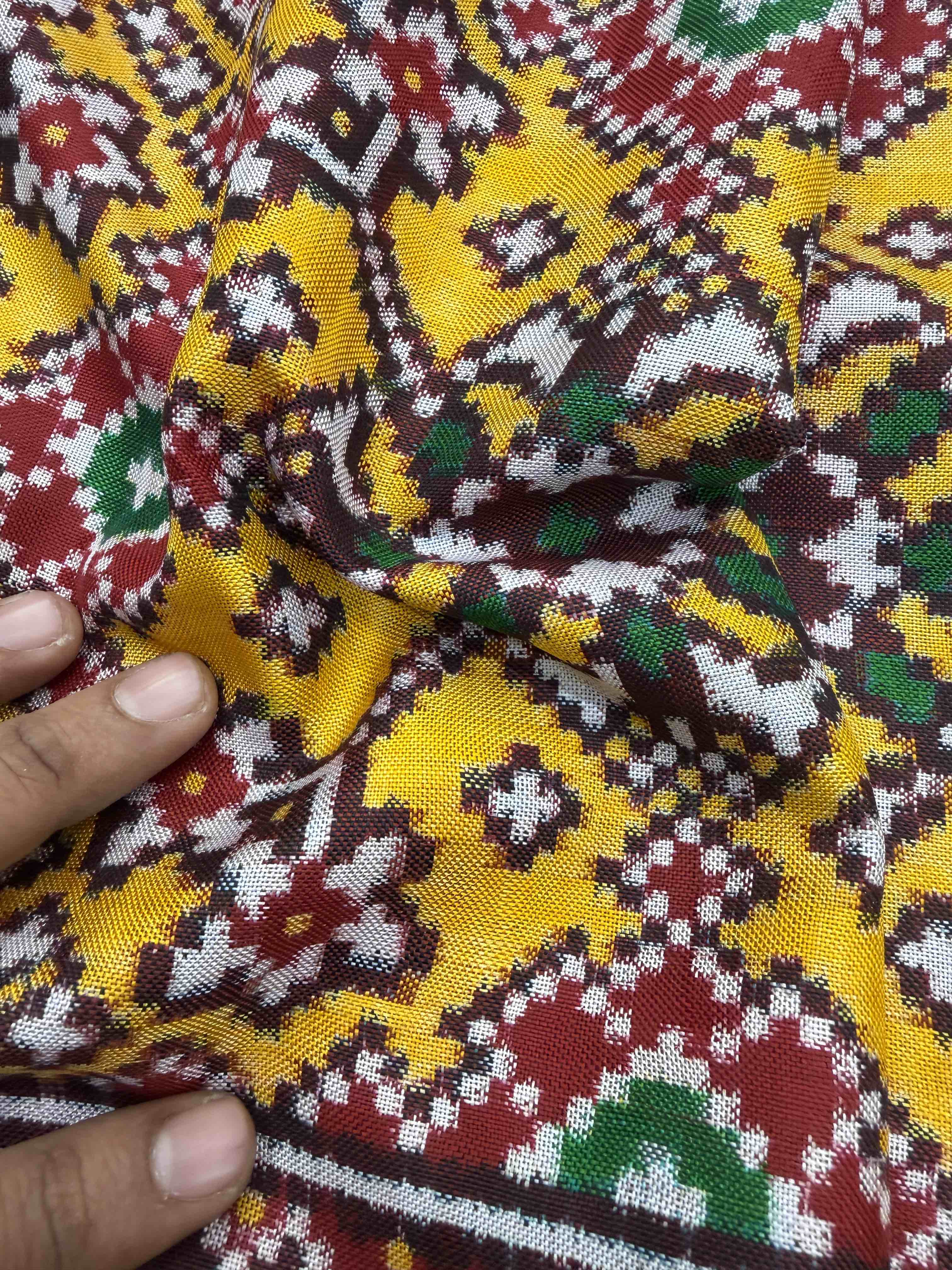 Maroon & Haldi yellow navratan Patan Patola Saree