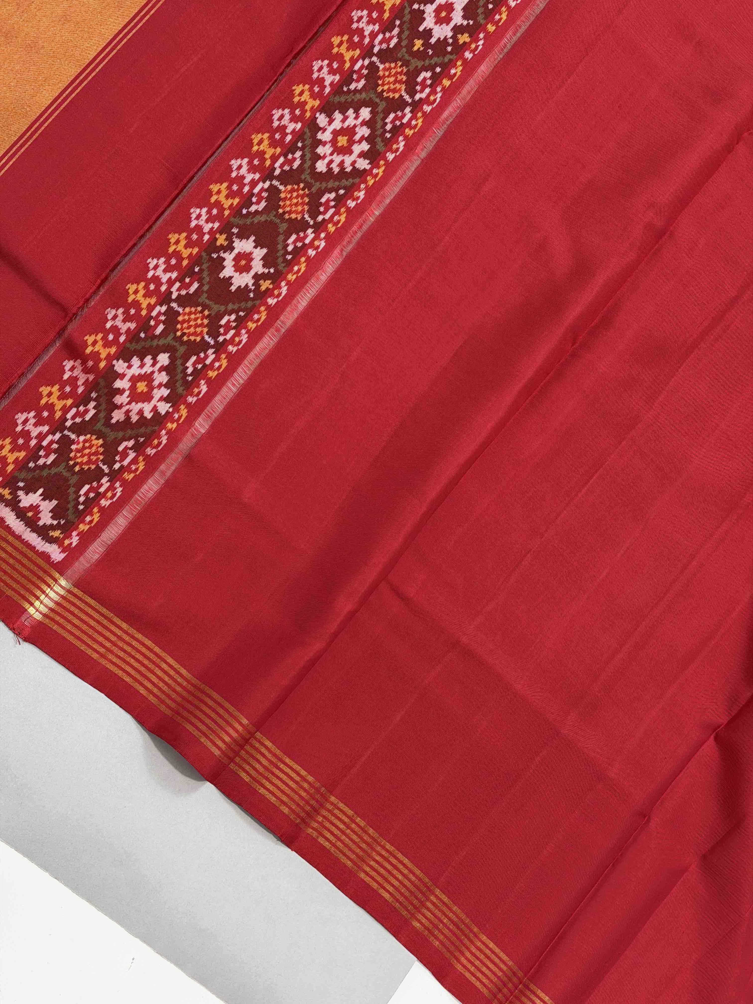 Red & Green Navaratan Patola Saree