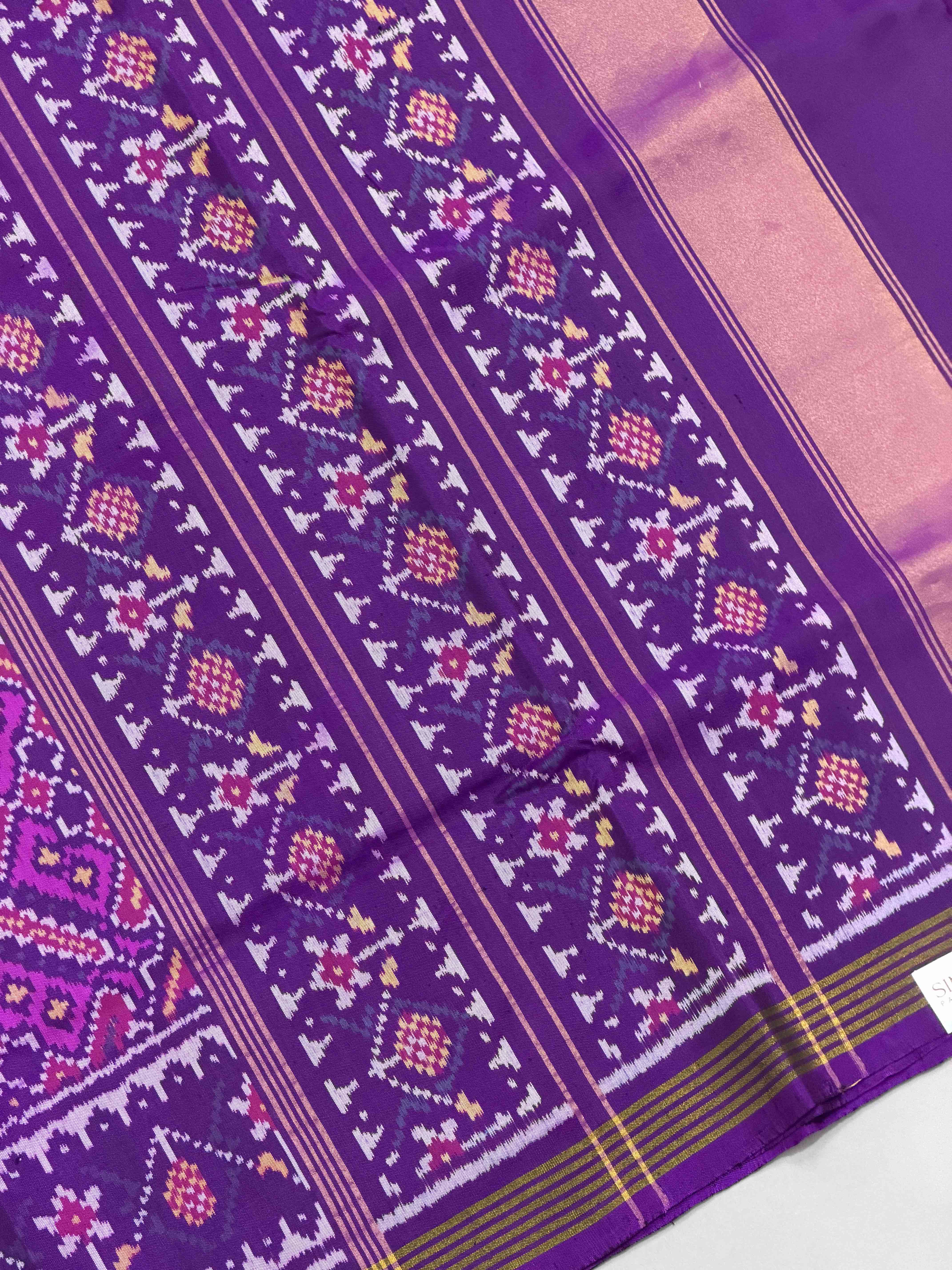 Magenta & Pink Manekchawk patola saree