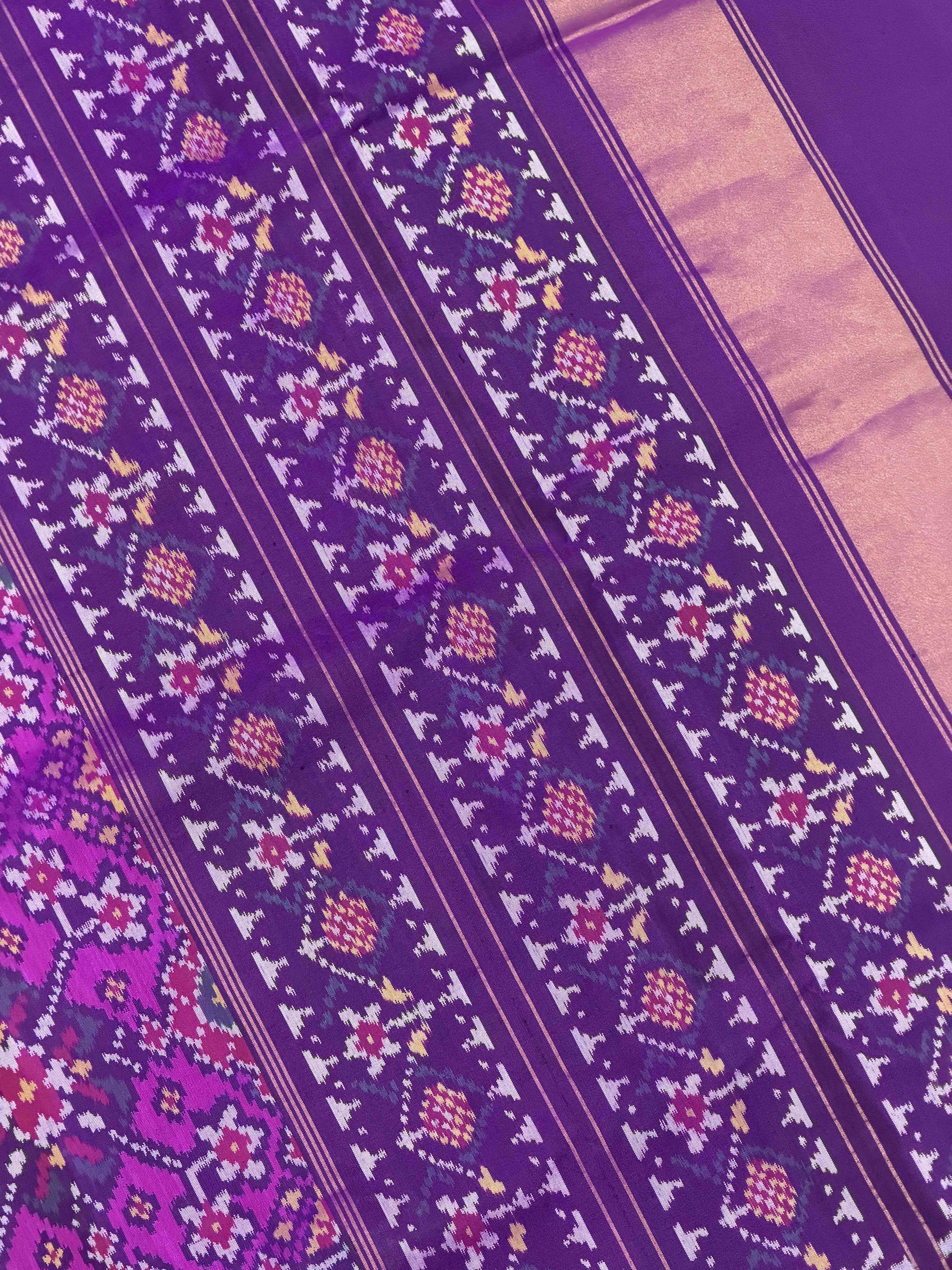 Magenta & Purple Navaratan Patola saree