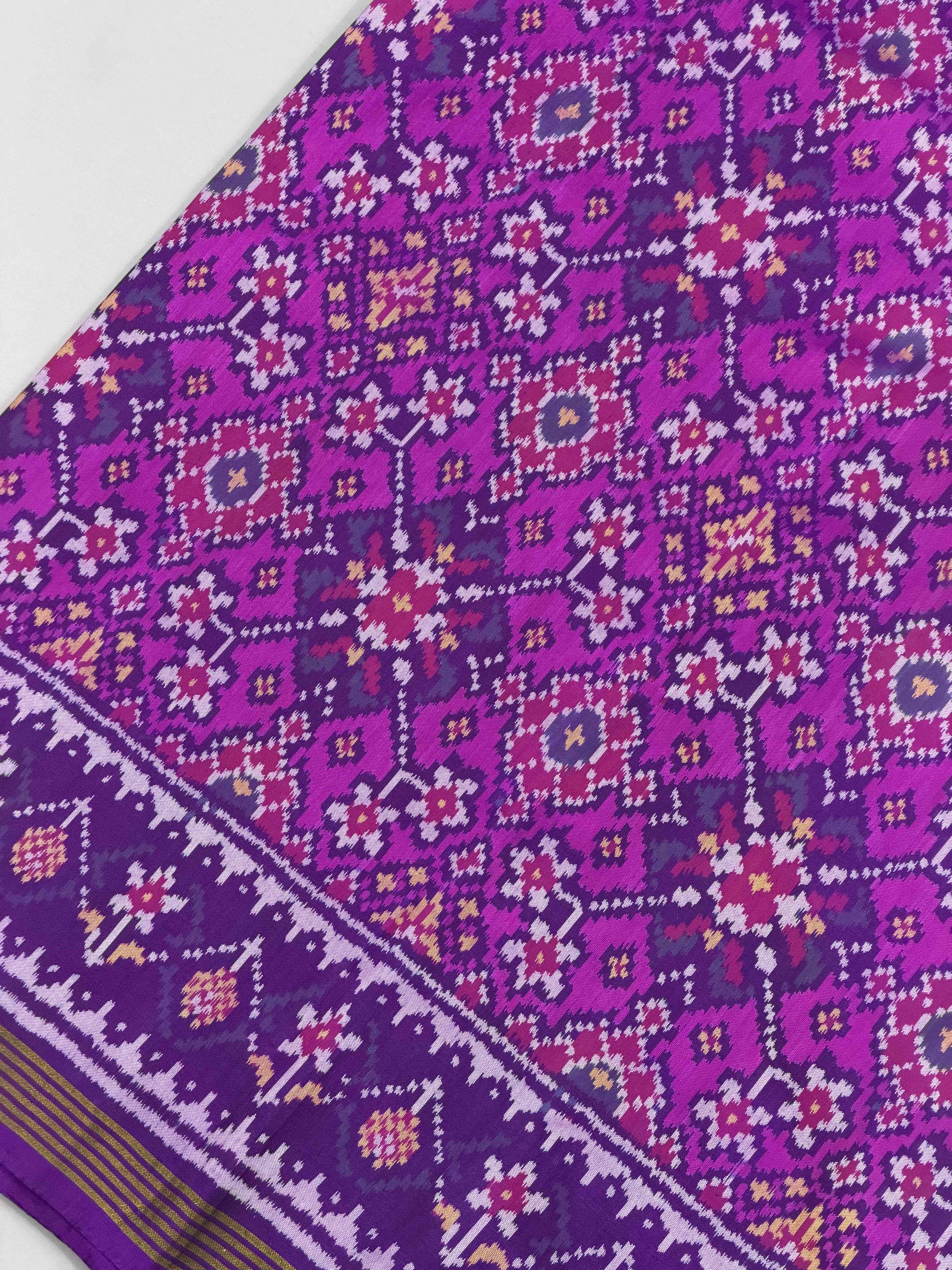 Magenta & Purple Navaratan Patola saree