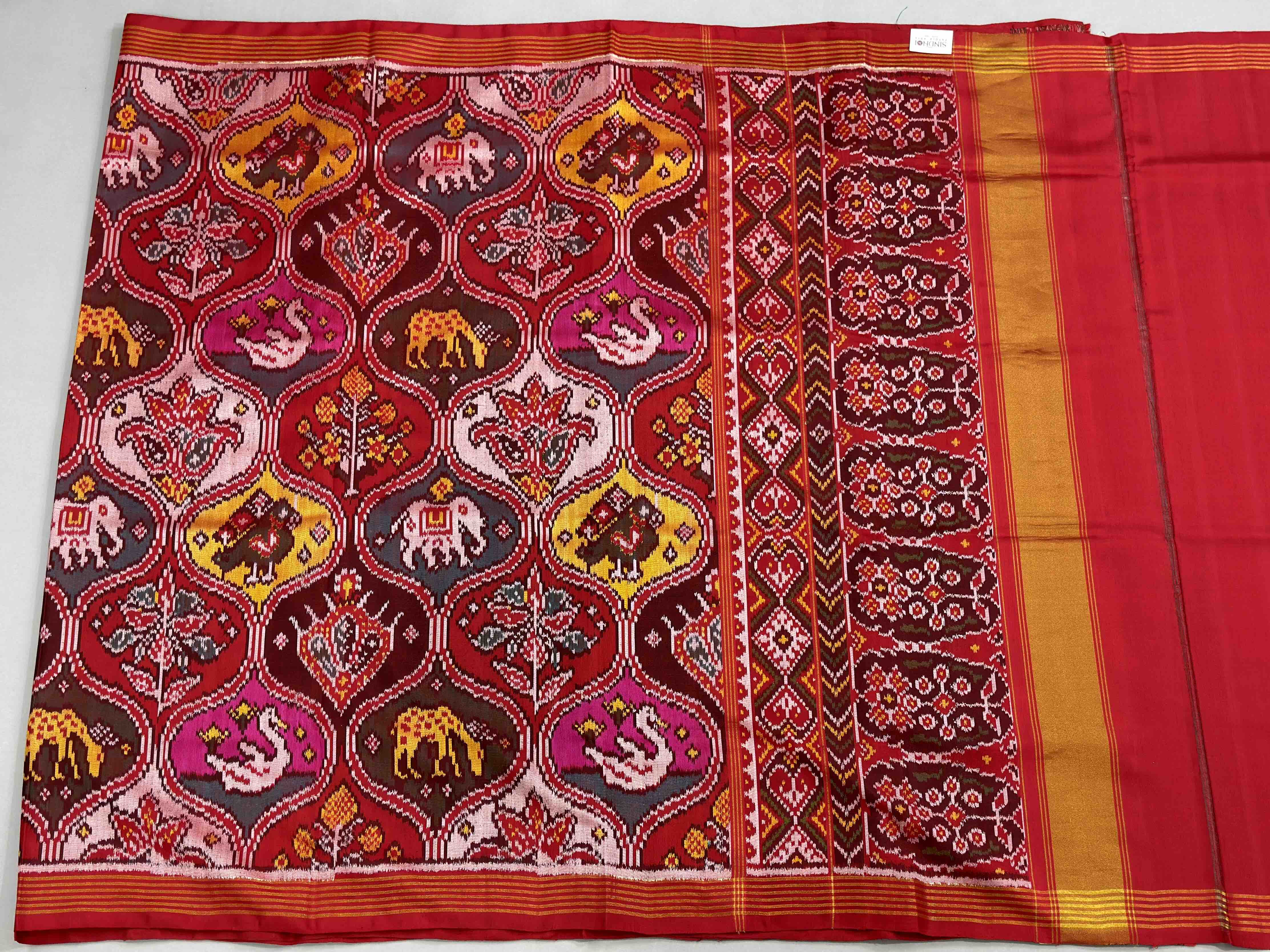 Maroon mukti figure Patola Saree