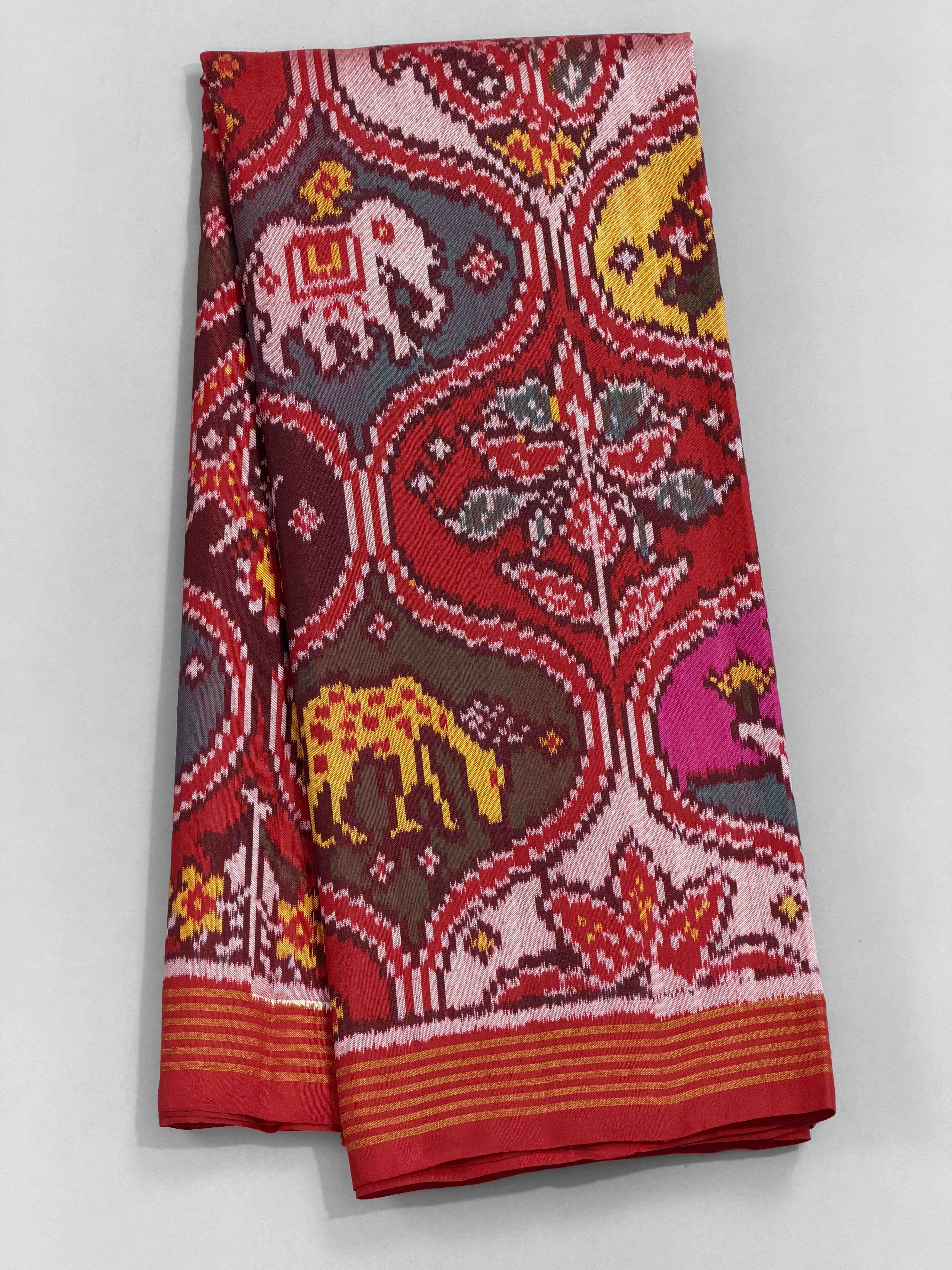 Maroon mukti figure Patola Saree