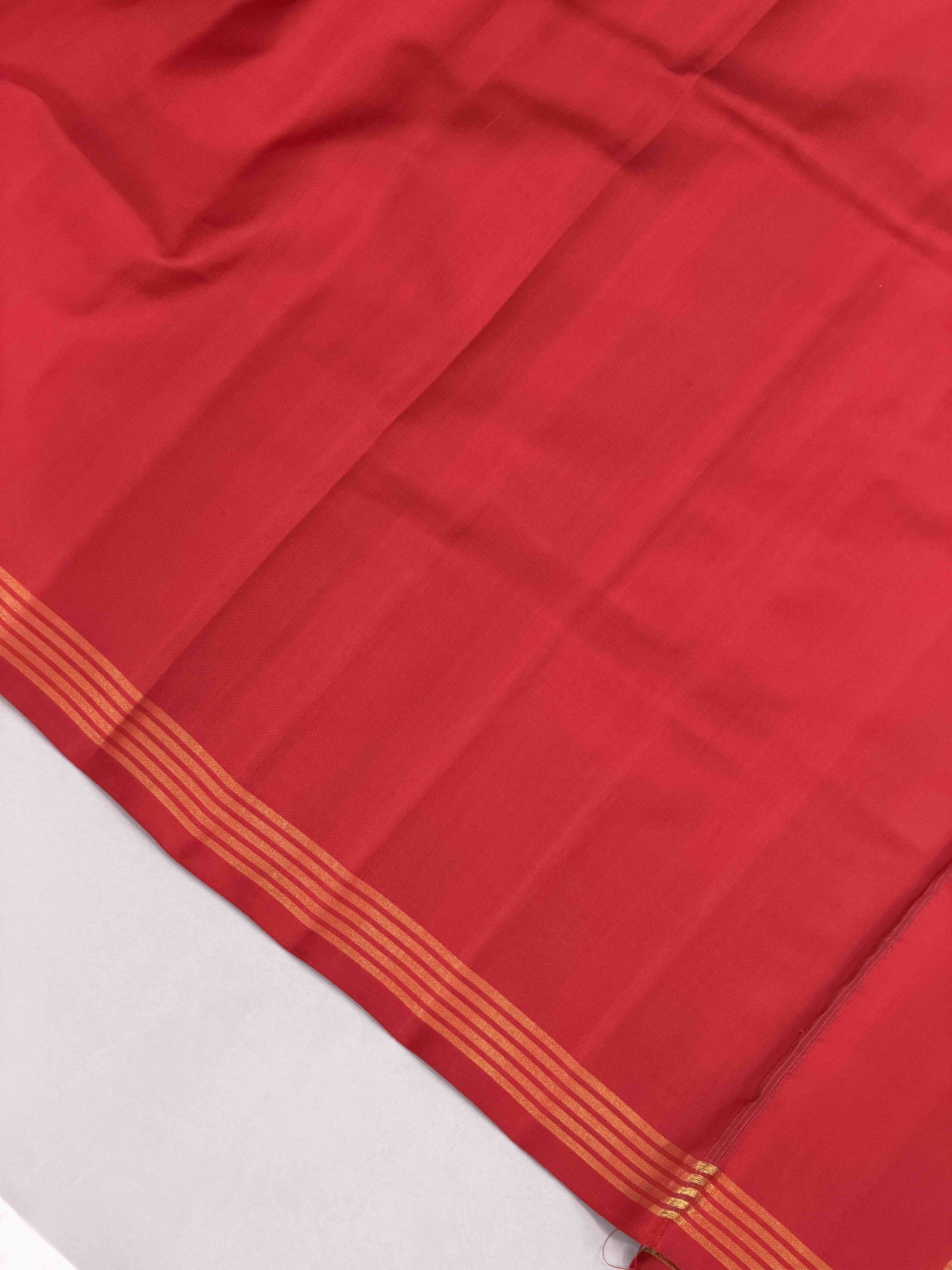 Designer Red & musterd design Patola Saree