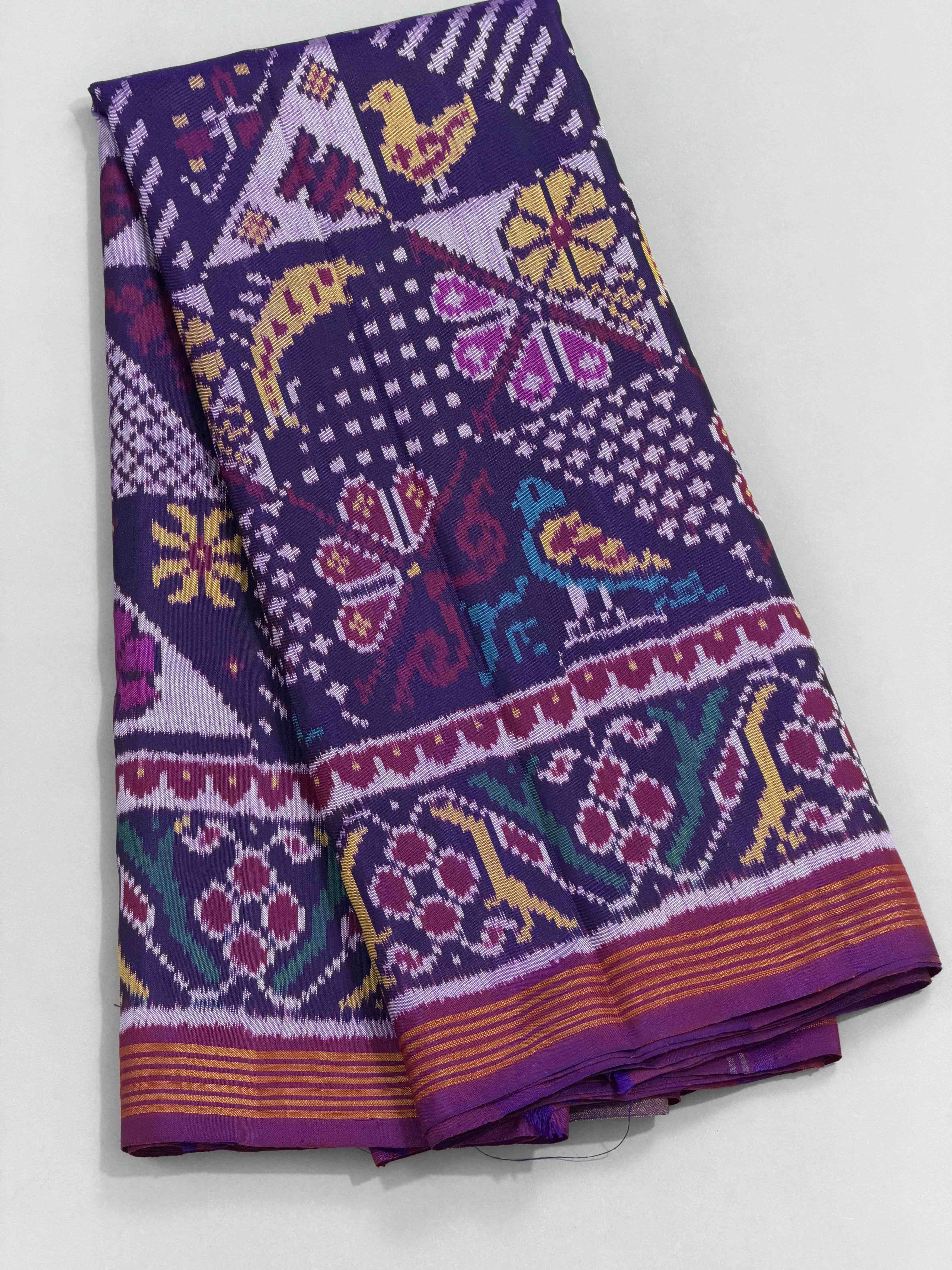 Magenta Purple Fancy design Patola Saree