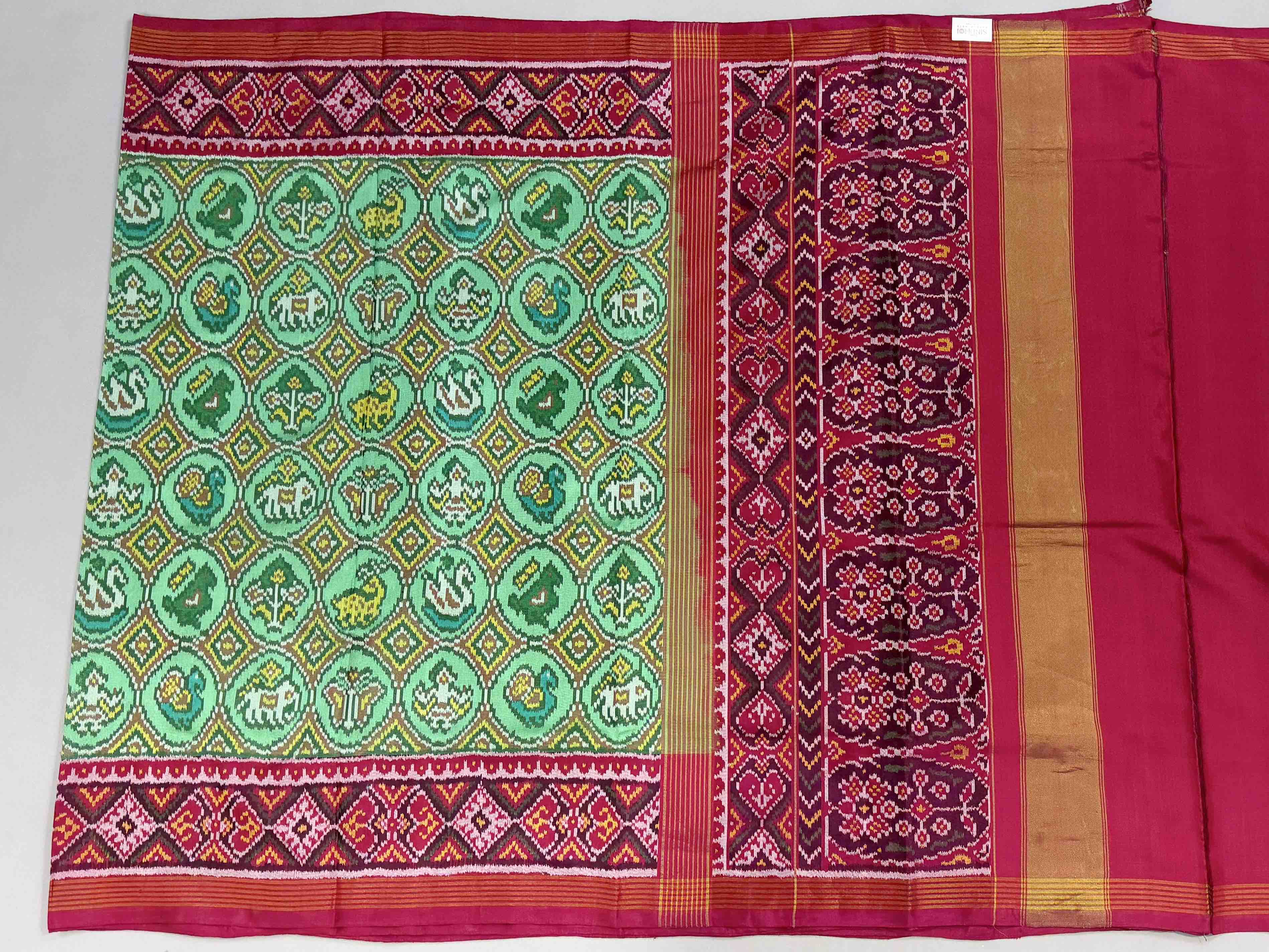 Pink & Pista narikunj Patola Saree