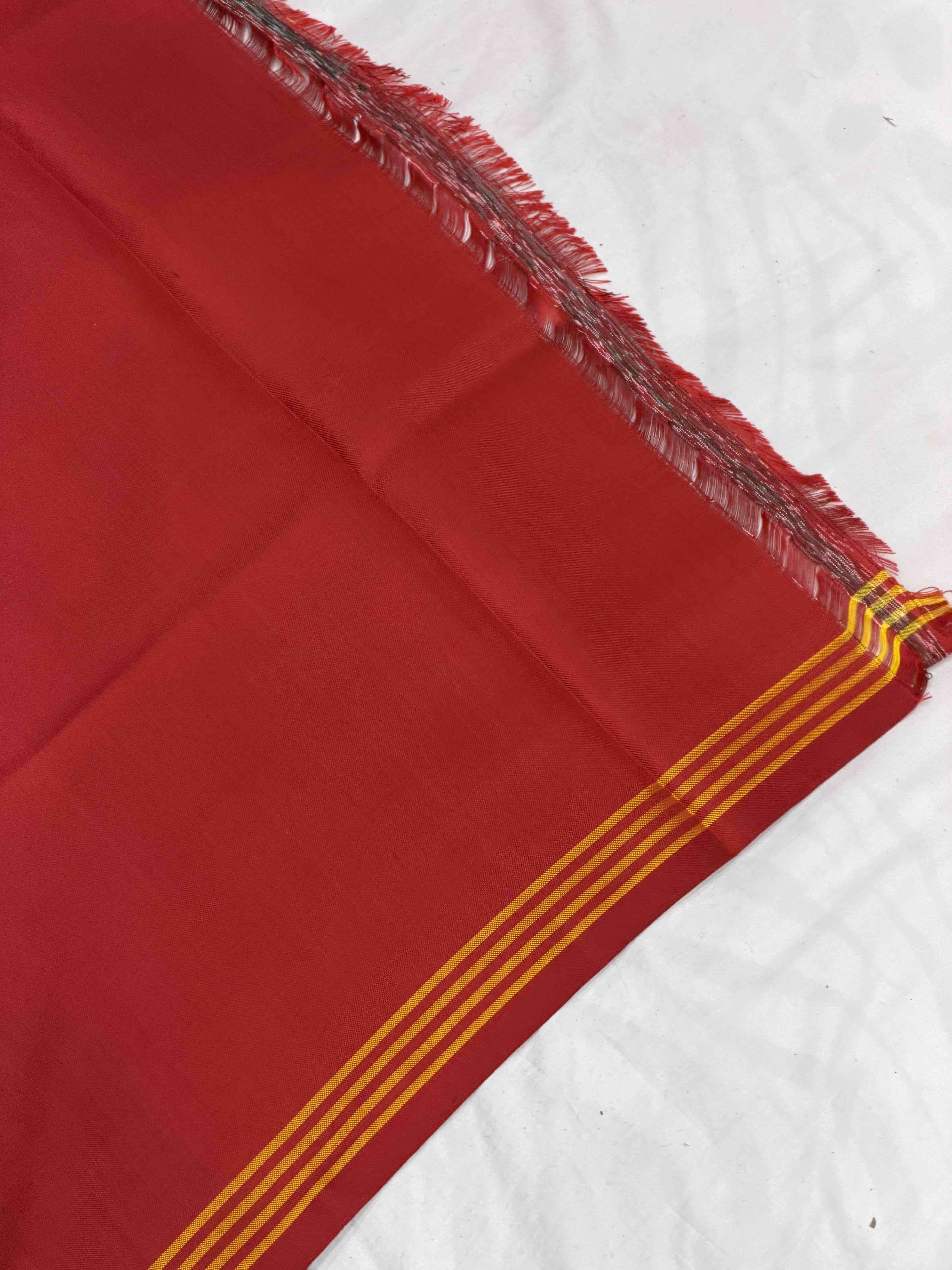 Maroon & Musterd Creeper Design Patola Saree