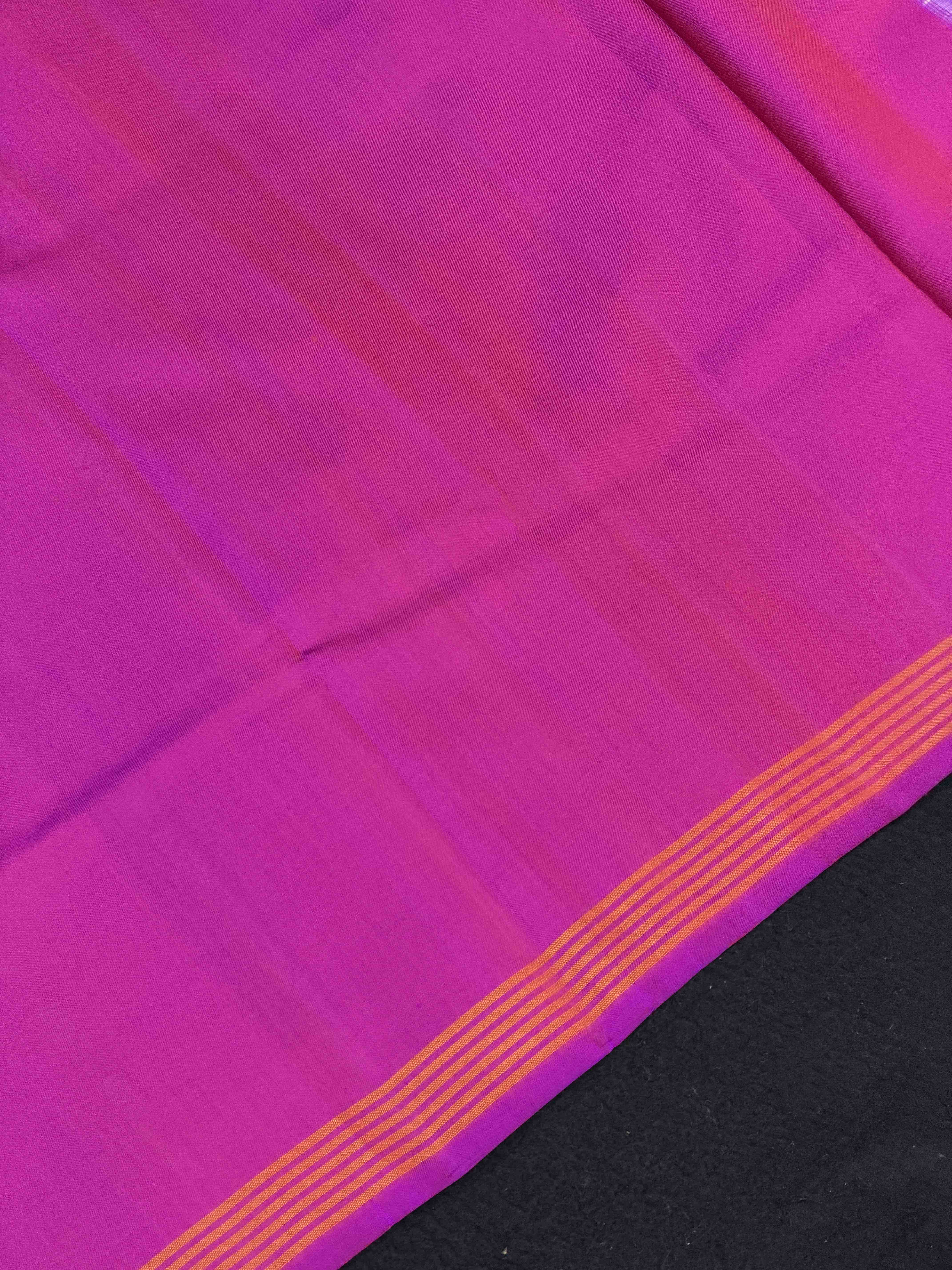 Purple Pink Manekchawk Patola Saree