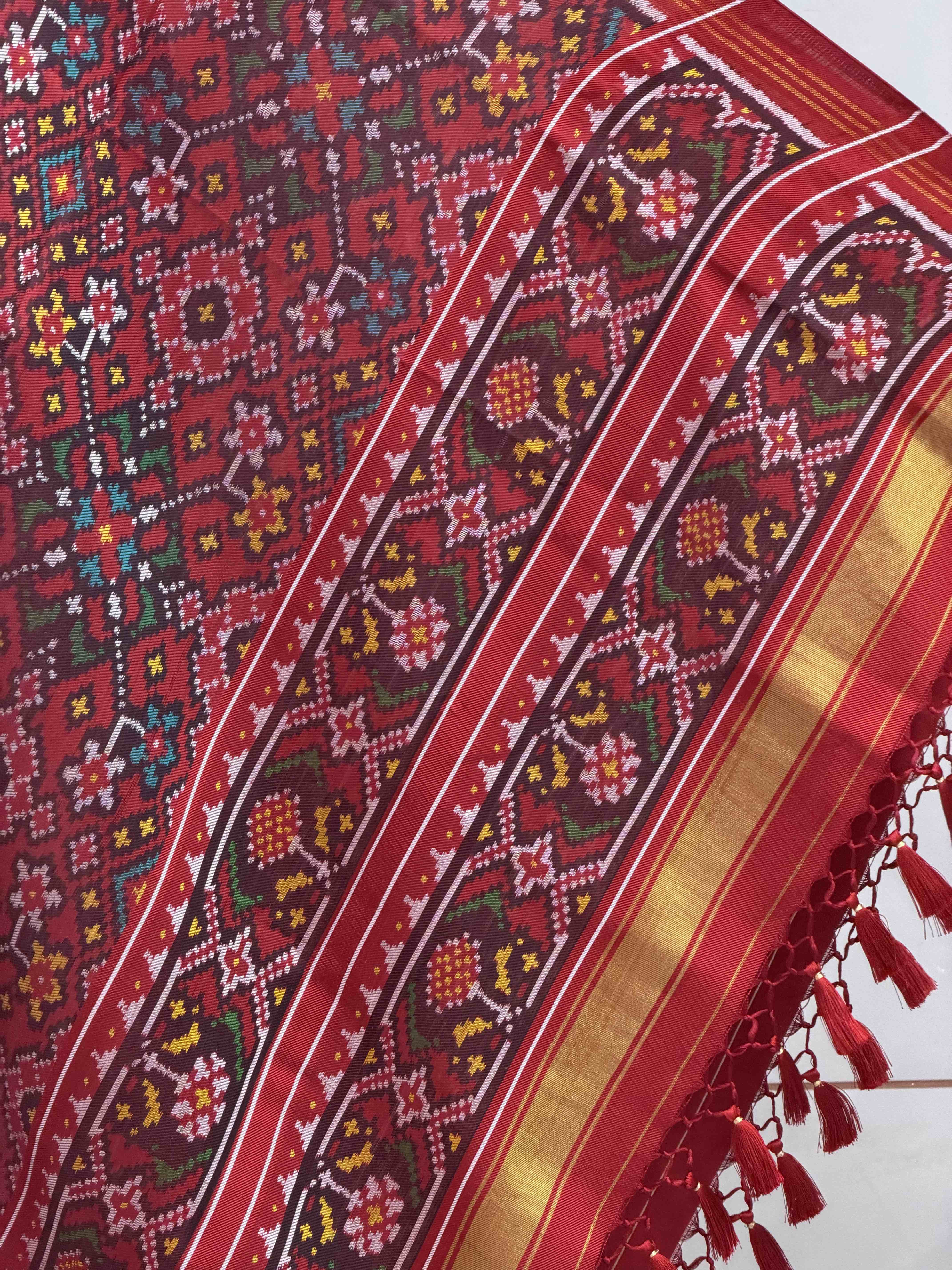 Maroon Navaratan Twill Dupatta