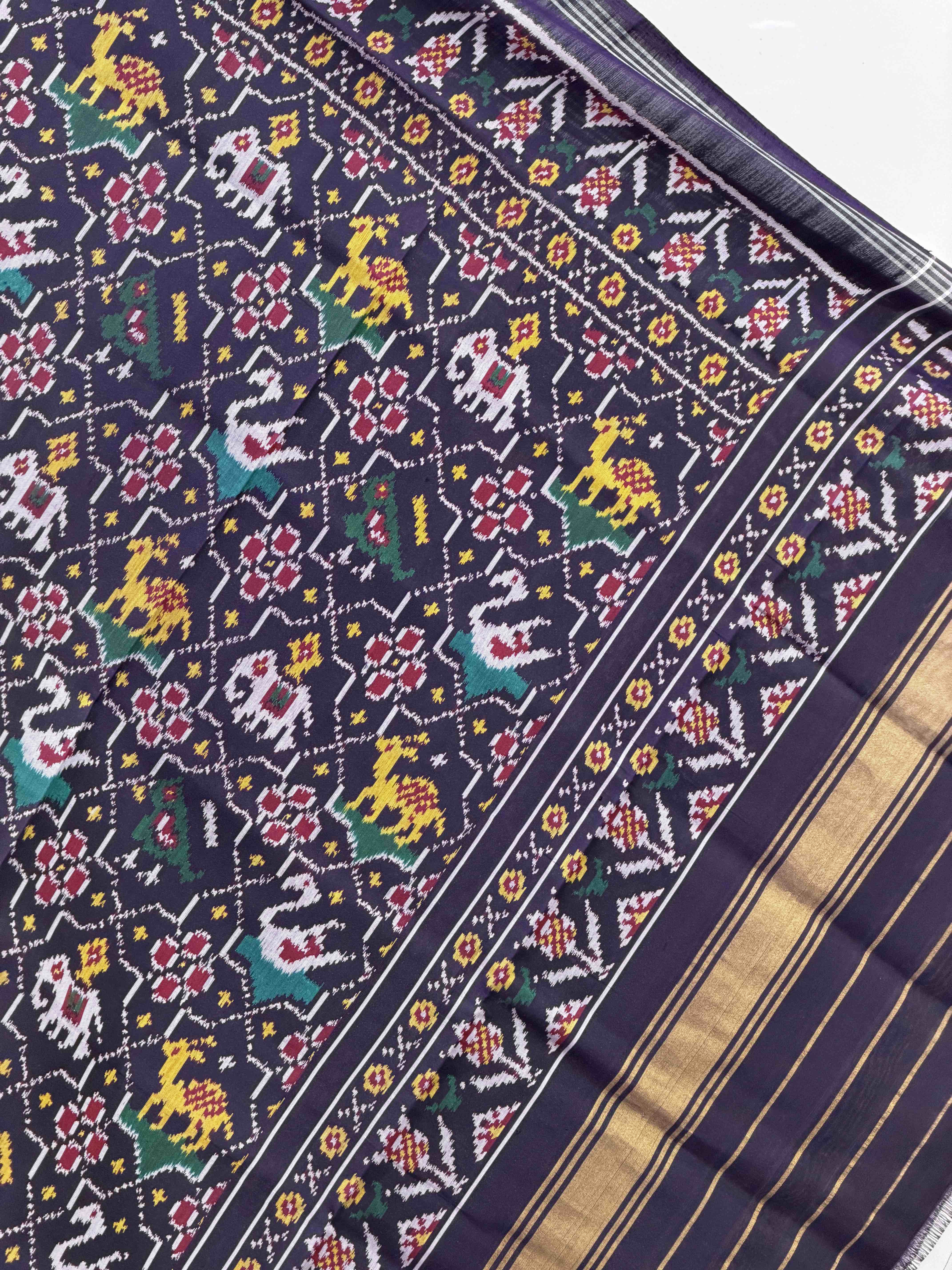 Deep Purple star Narikunj Single Ikat Dupatta