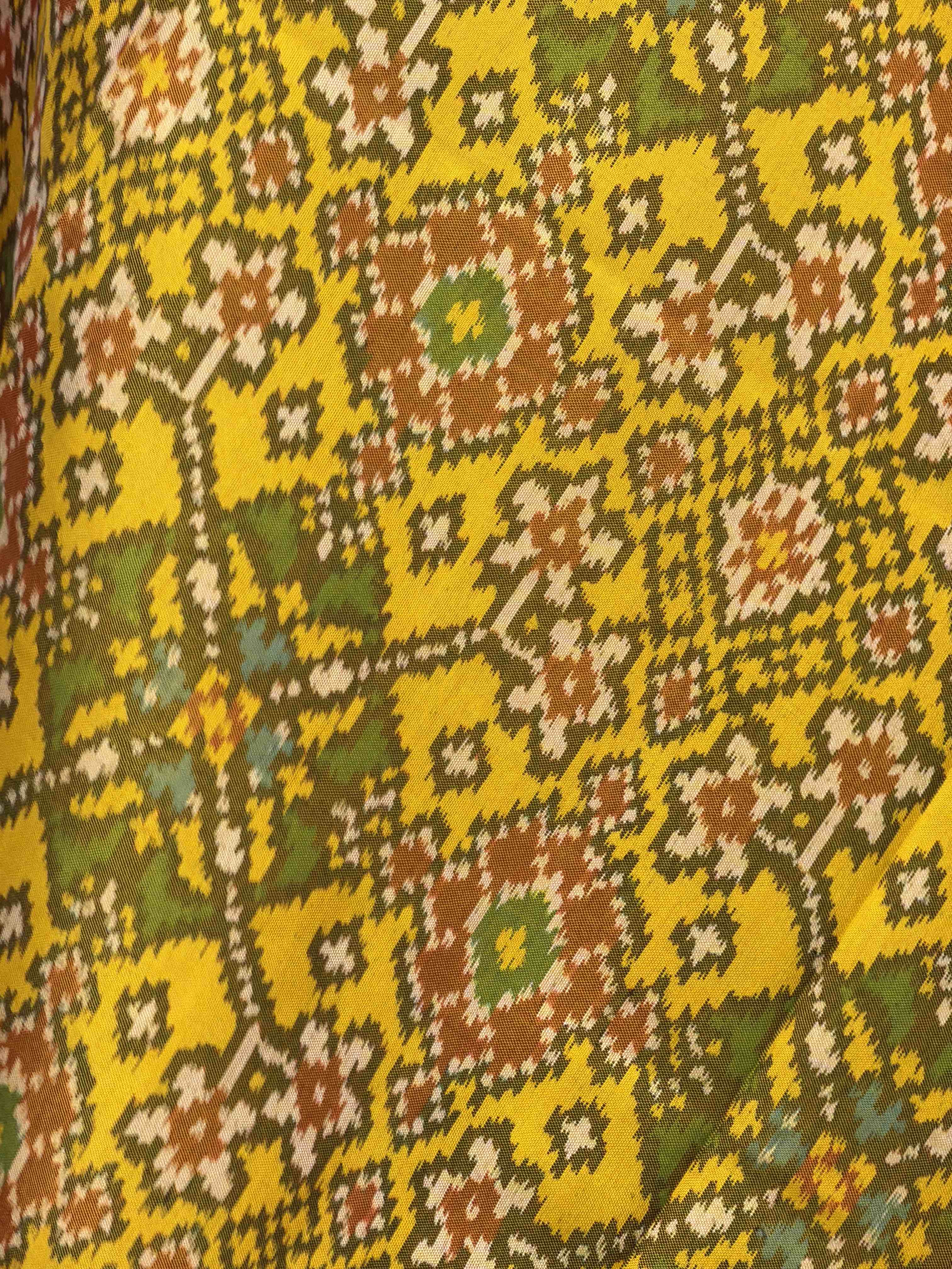 Ganga Jamuna tri colour Dual pallu Single ikat Dupatta