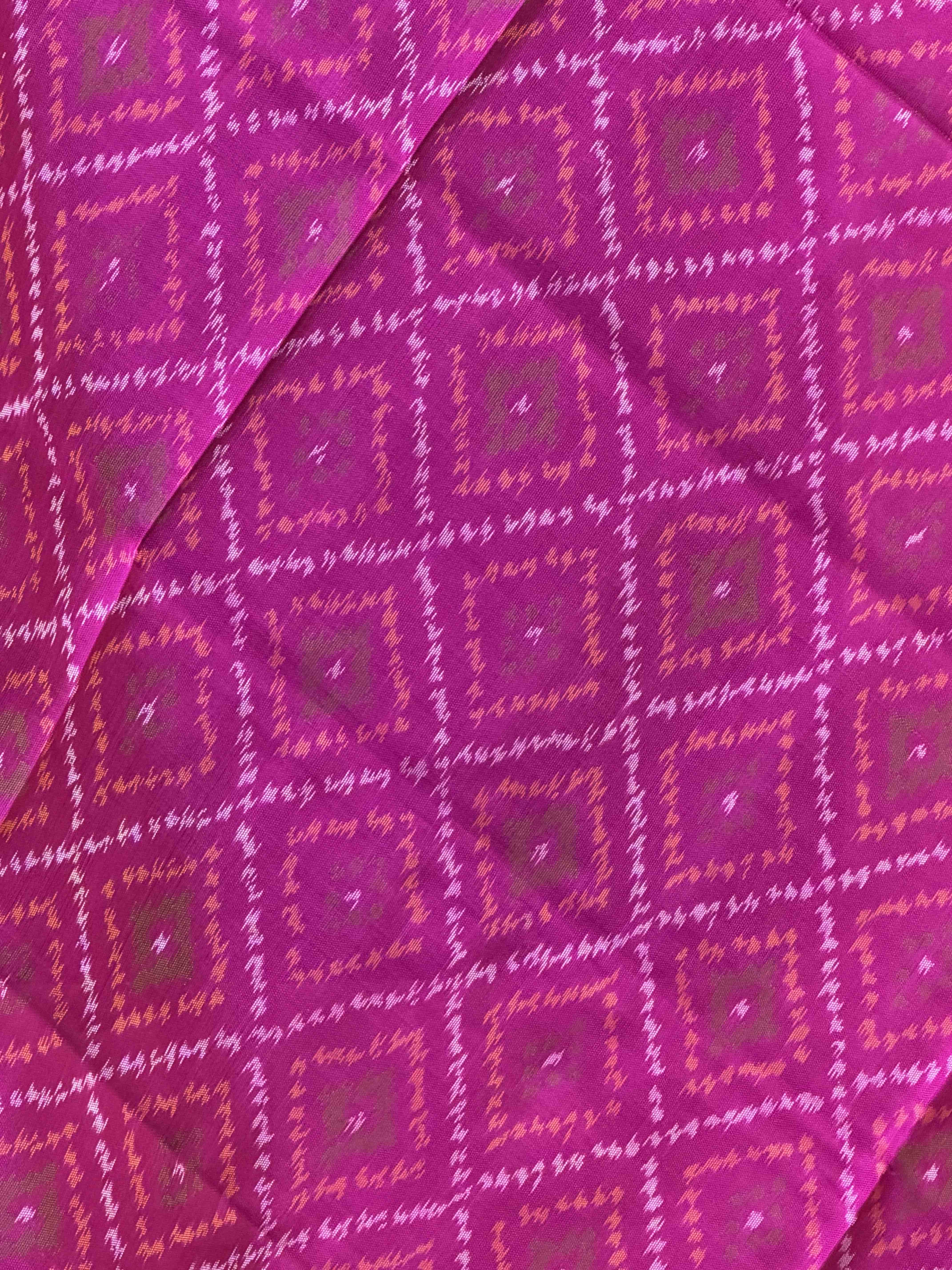 Small Dupatta in Pink colour bandhani design single ikat