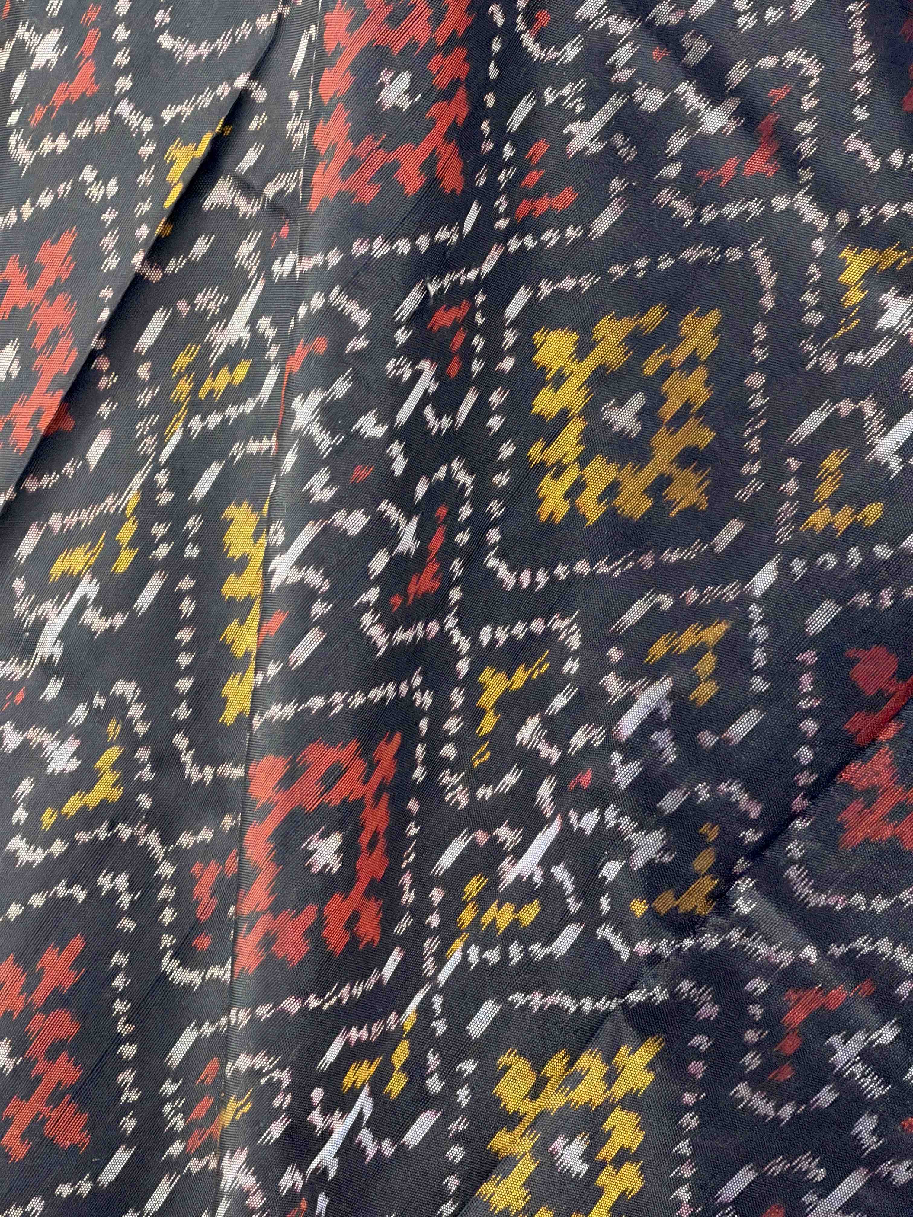 Small dupatta in black panchanda design single ikat