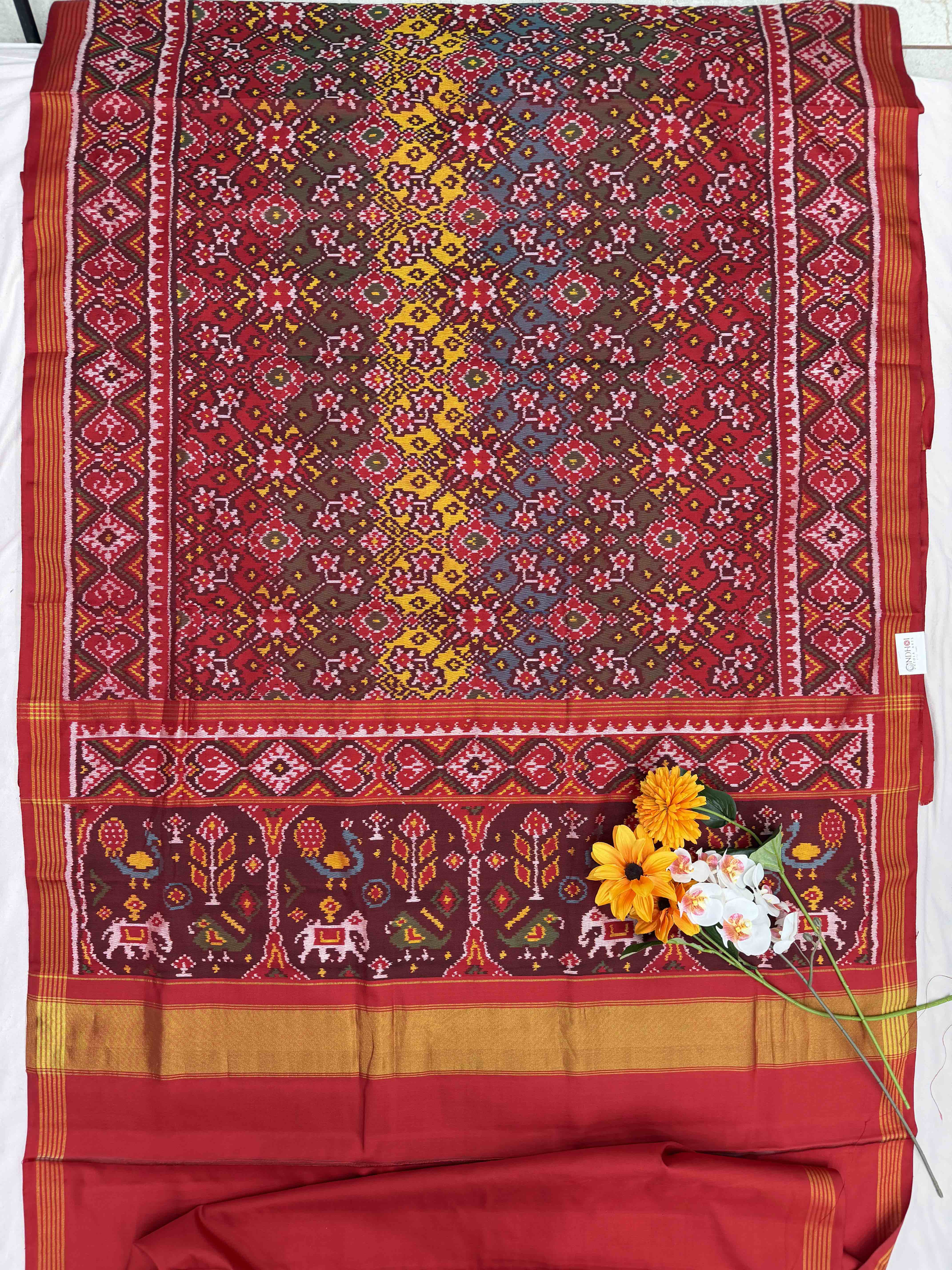Red & Multi colour Navaratn Patola saree