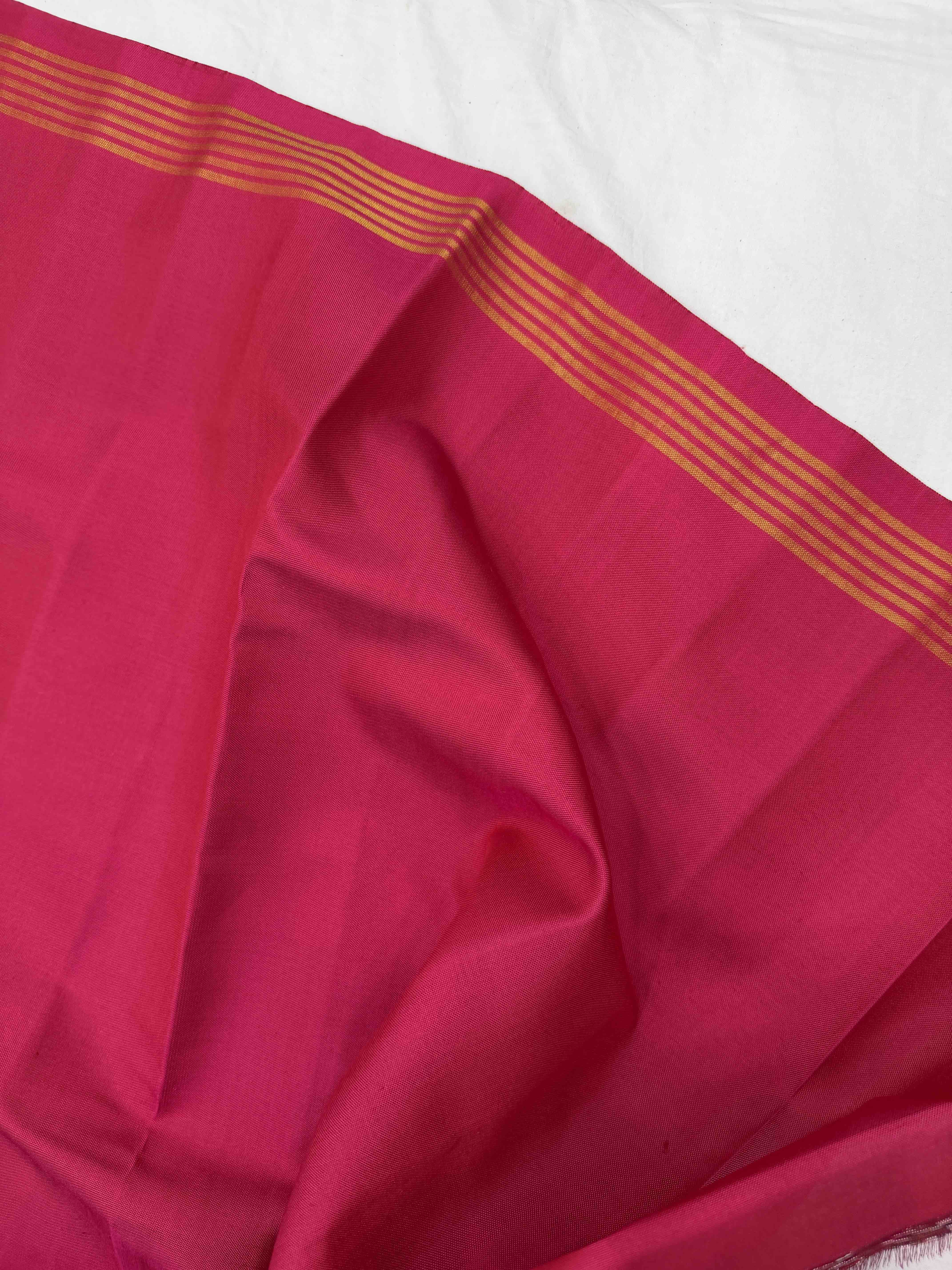 Pink star design Narikunjar Single Ikat Patola Saree