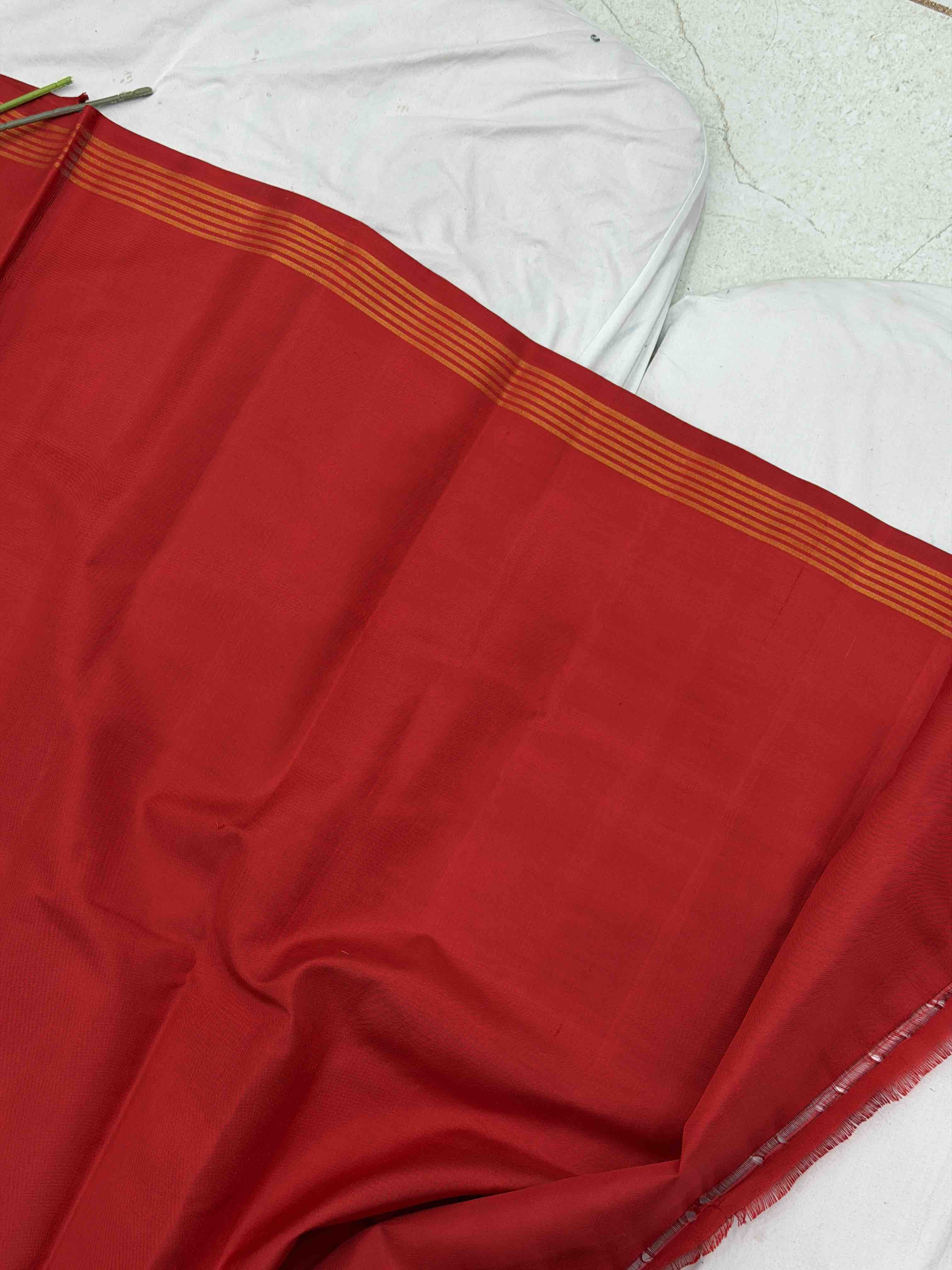 Maroon & Musterd Navaratan Narikunj border single Ikat Patola