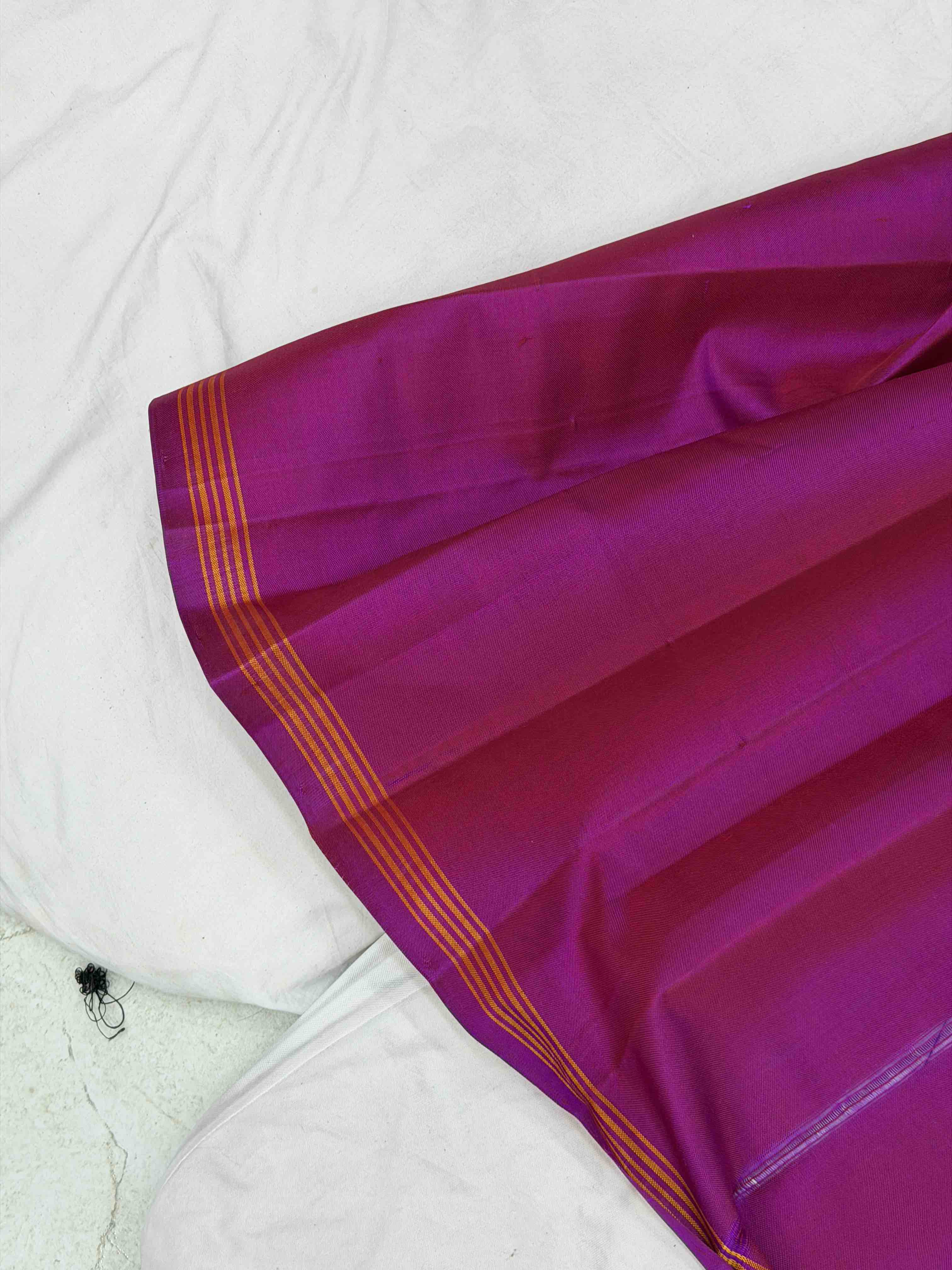 Purple & Purplish white Narikunj Patola
