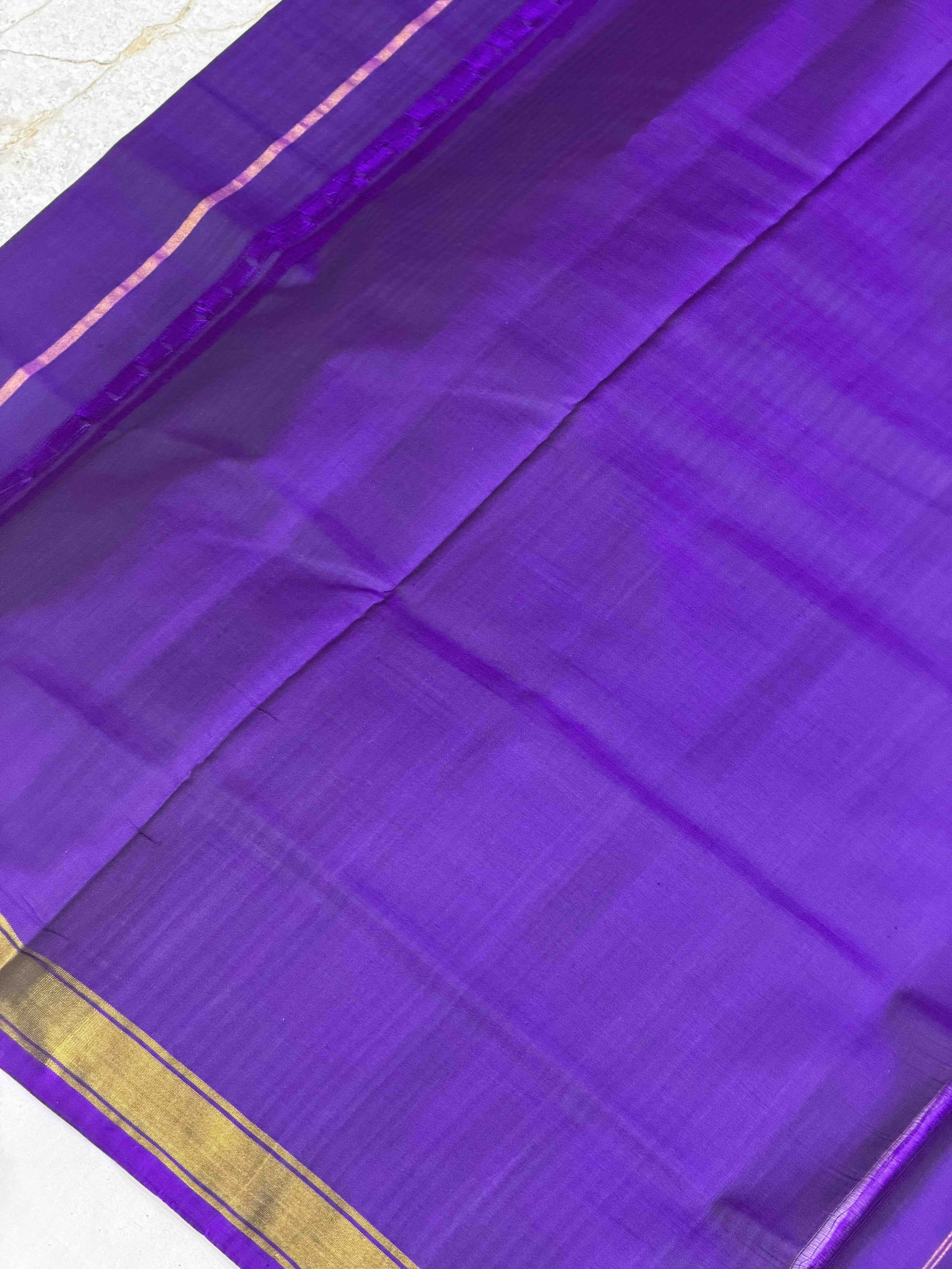 Purple & Pink plain Rajkoti Patola Saree