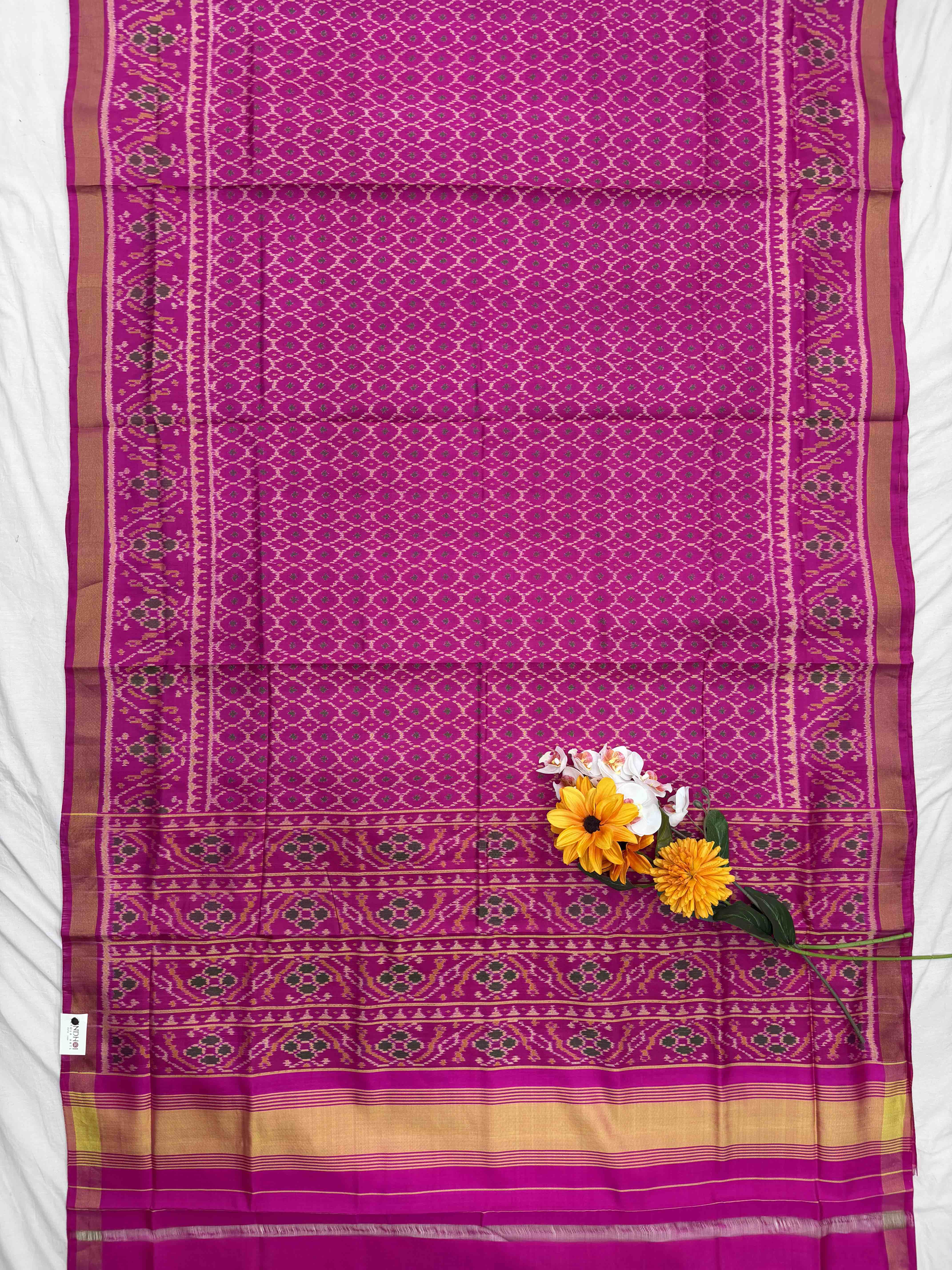 Pink Daliyabhat Rajkoti Patola Saree