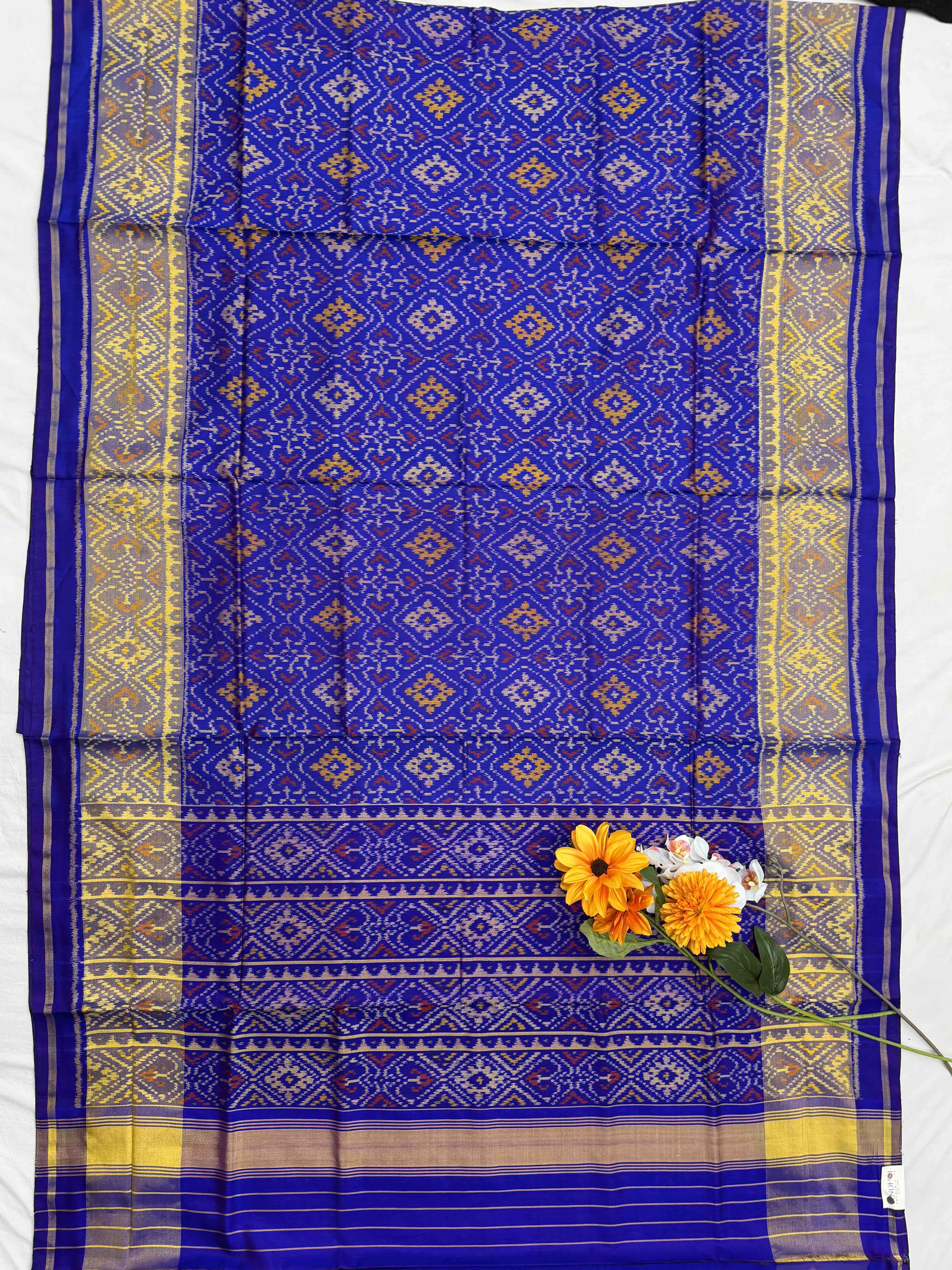 Purplish Blue Panchanda Rajkot Patola Saree