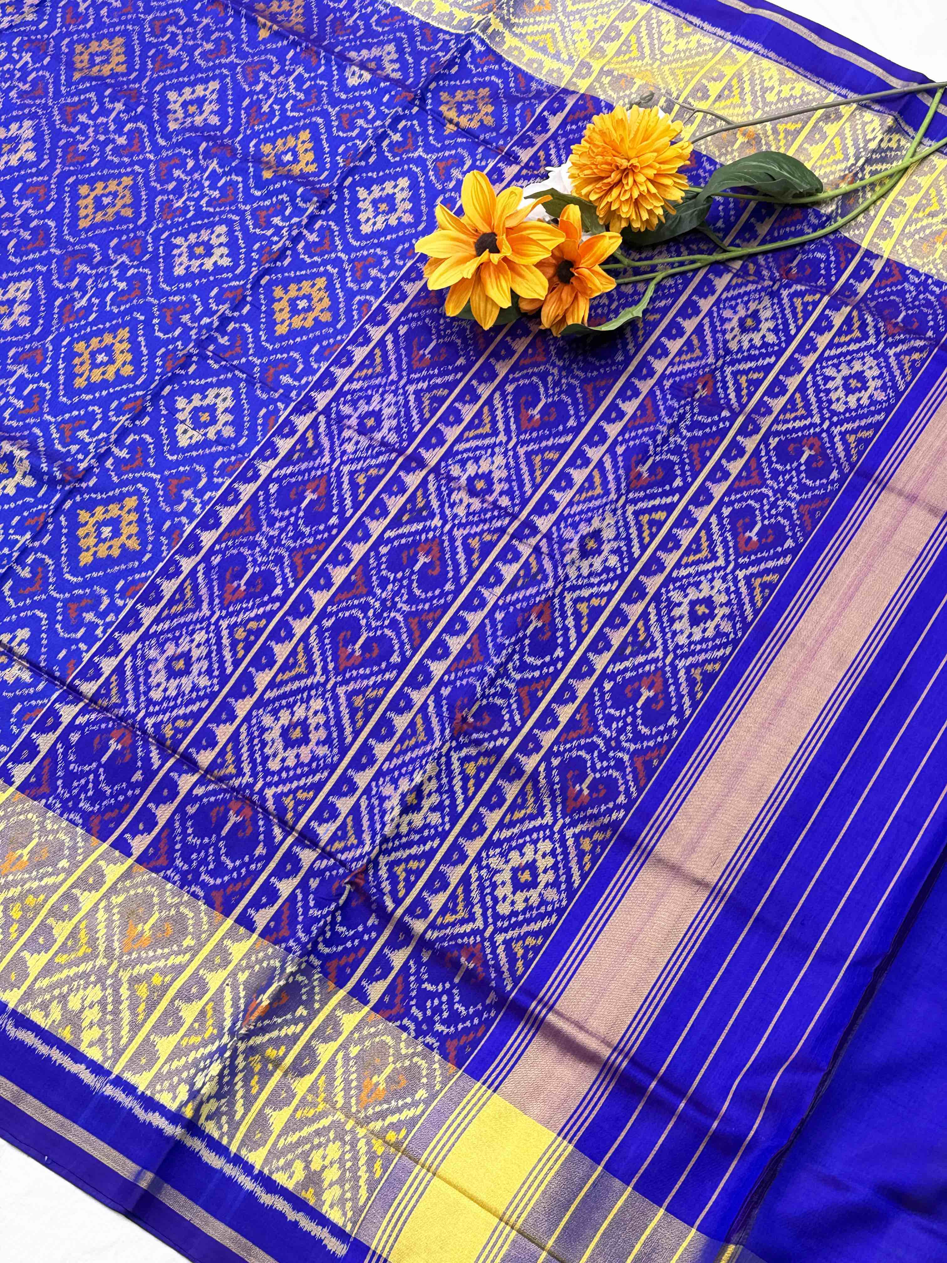 Purplish Blue Panchanda Rajkot Patola Saree
