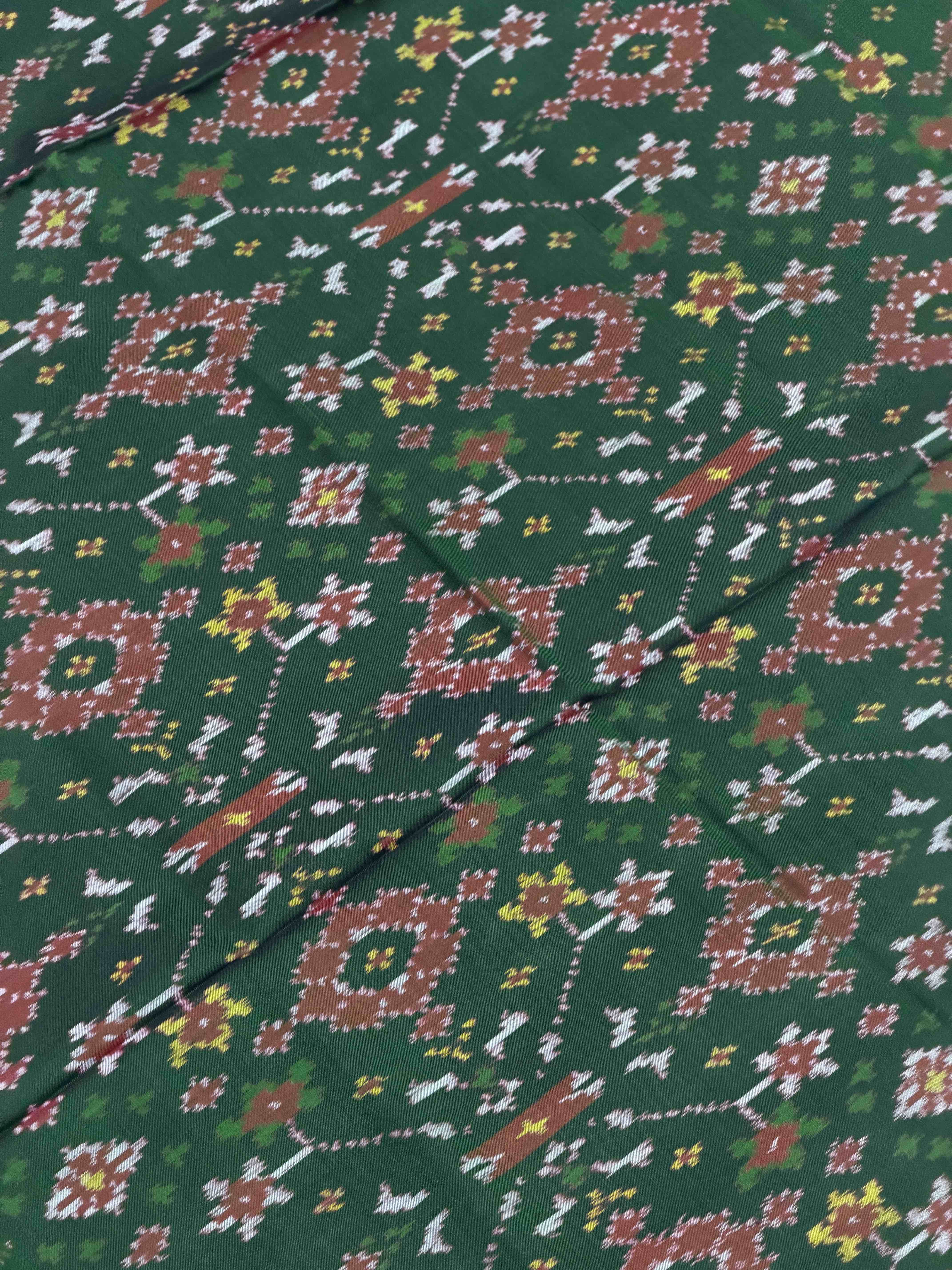 Green Navaratan Small border Rajkoti Patola Saree