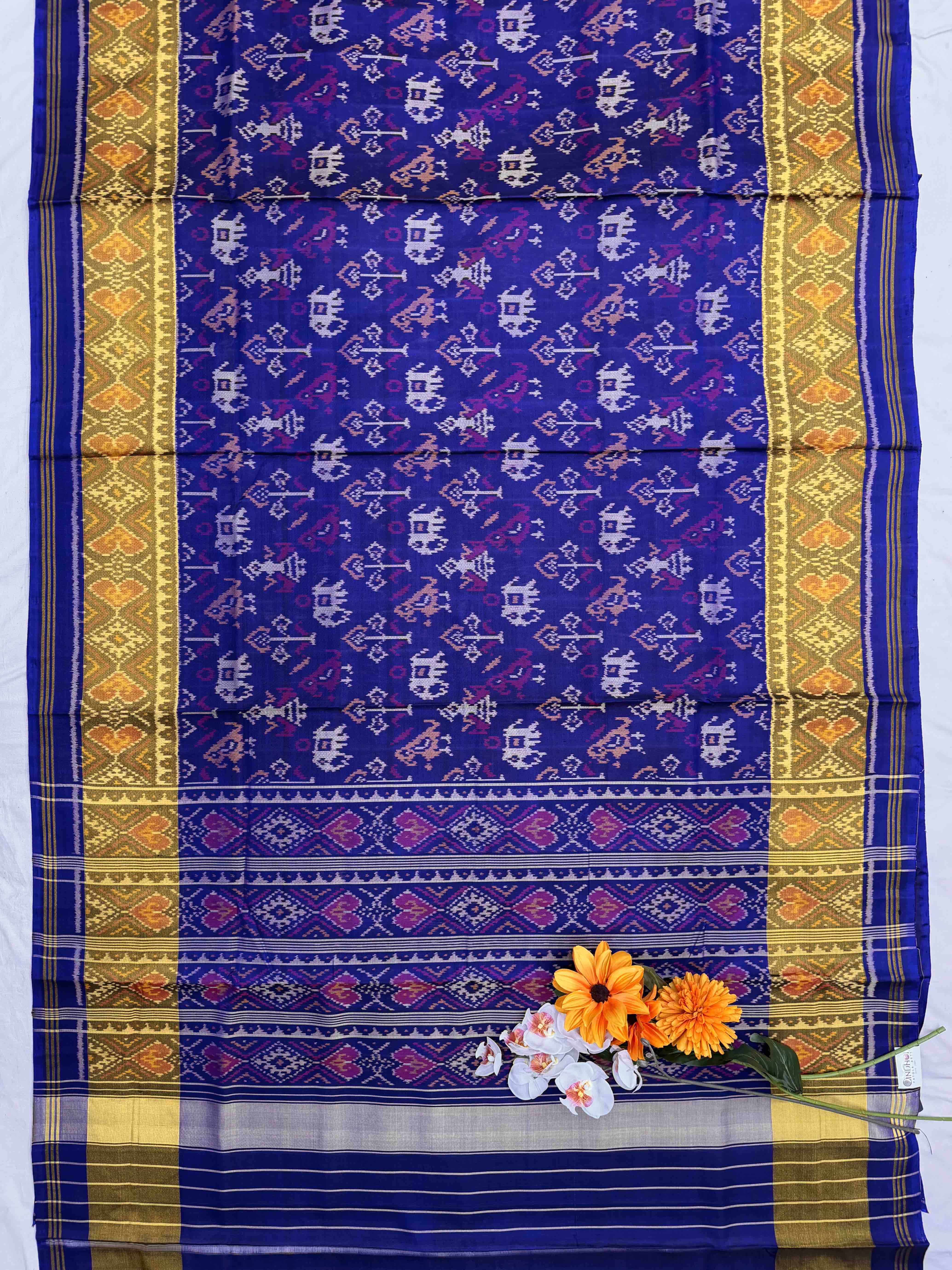 Blue Narikunj Rajkot Patola Saree