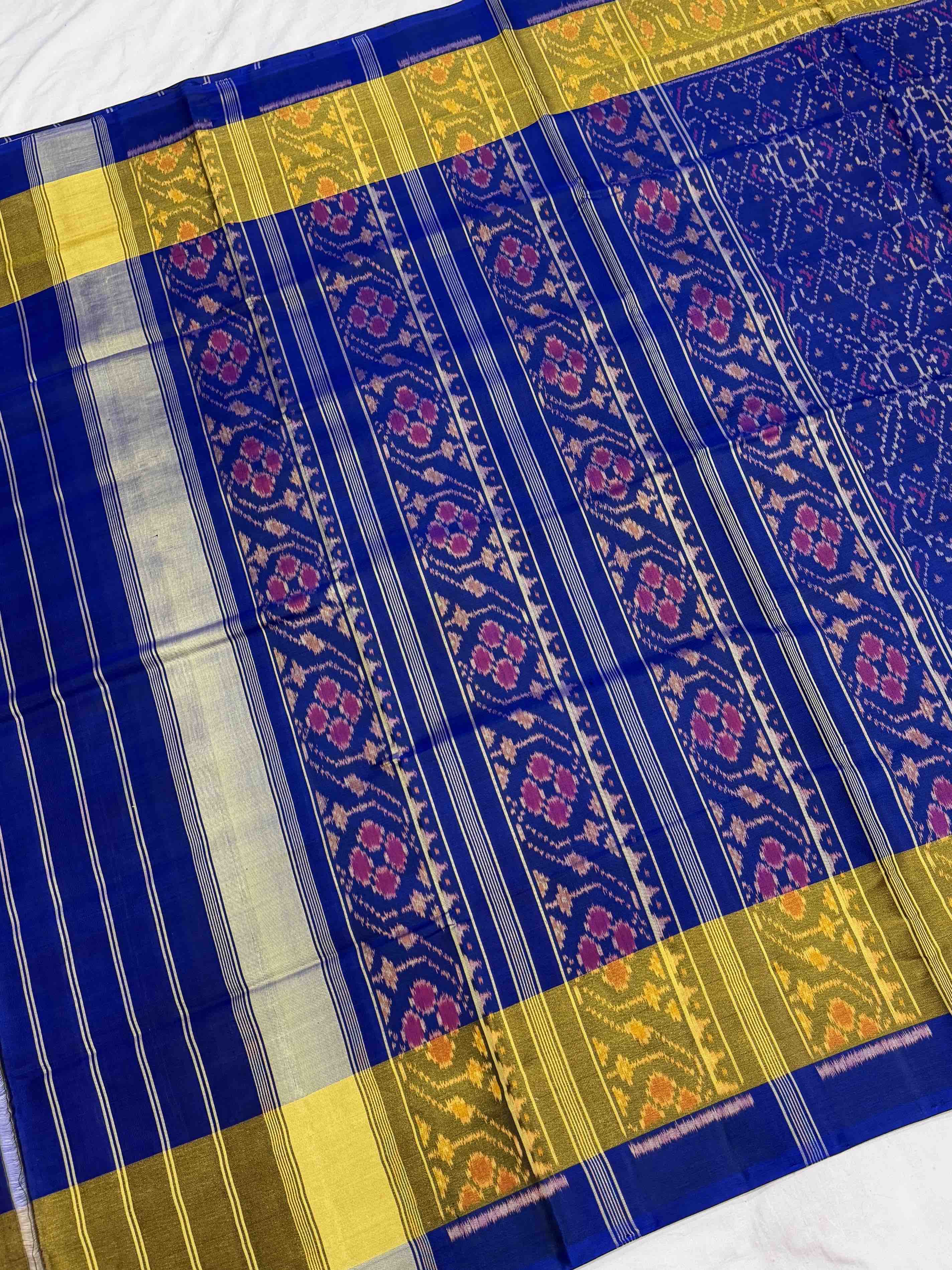 Blue manekchawk Rajkot Patola Saree