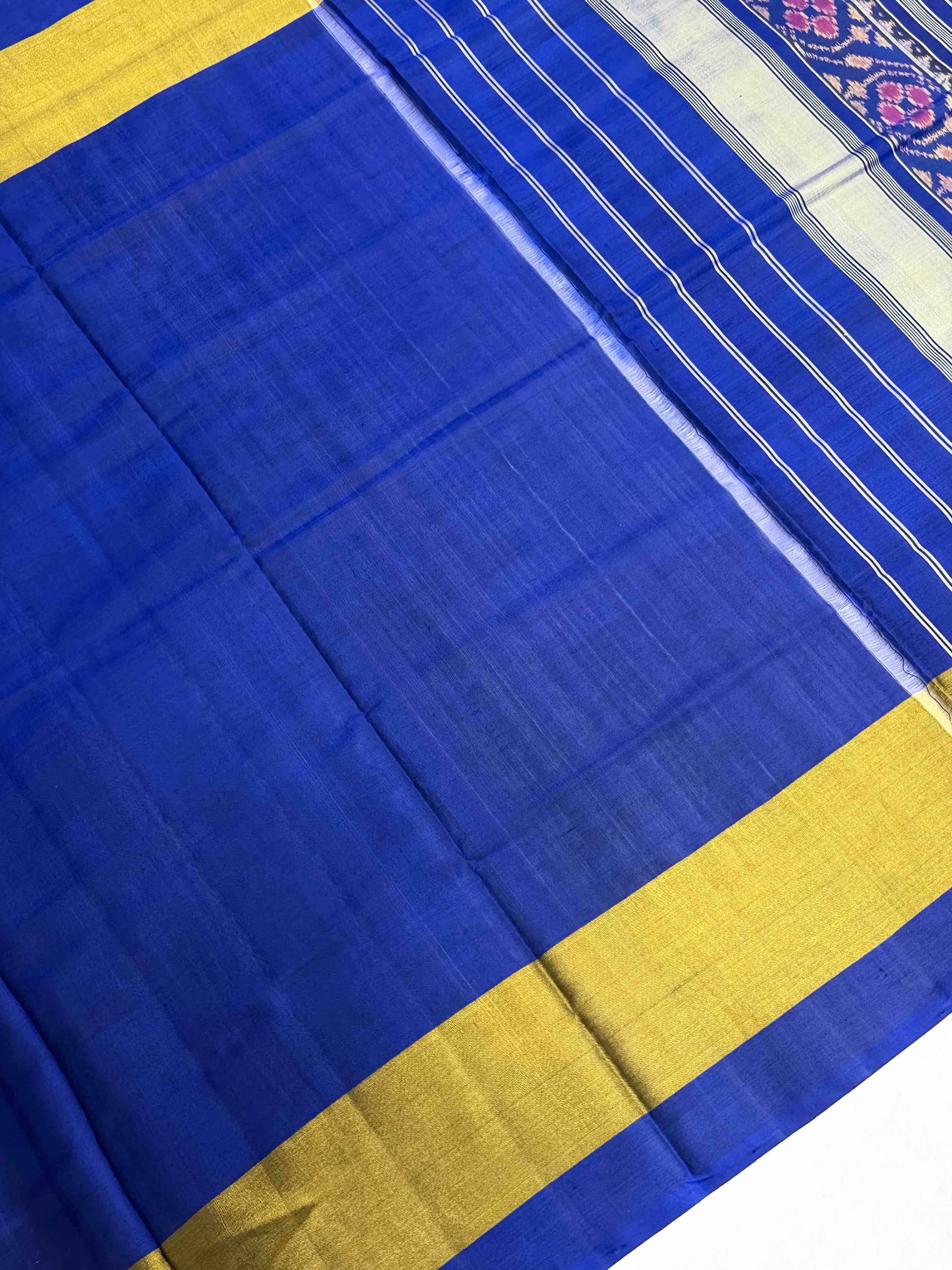 Blue manekchawk Rajkot Patola Saree