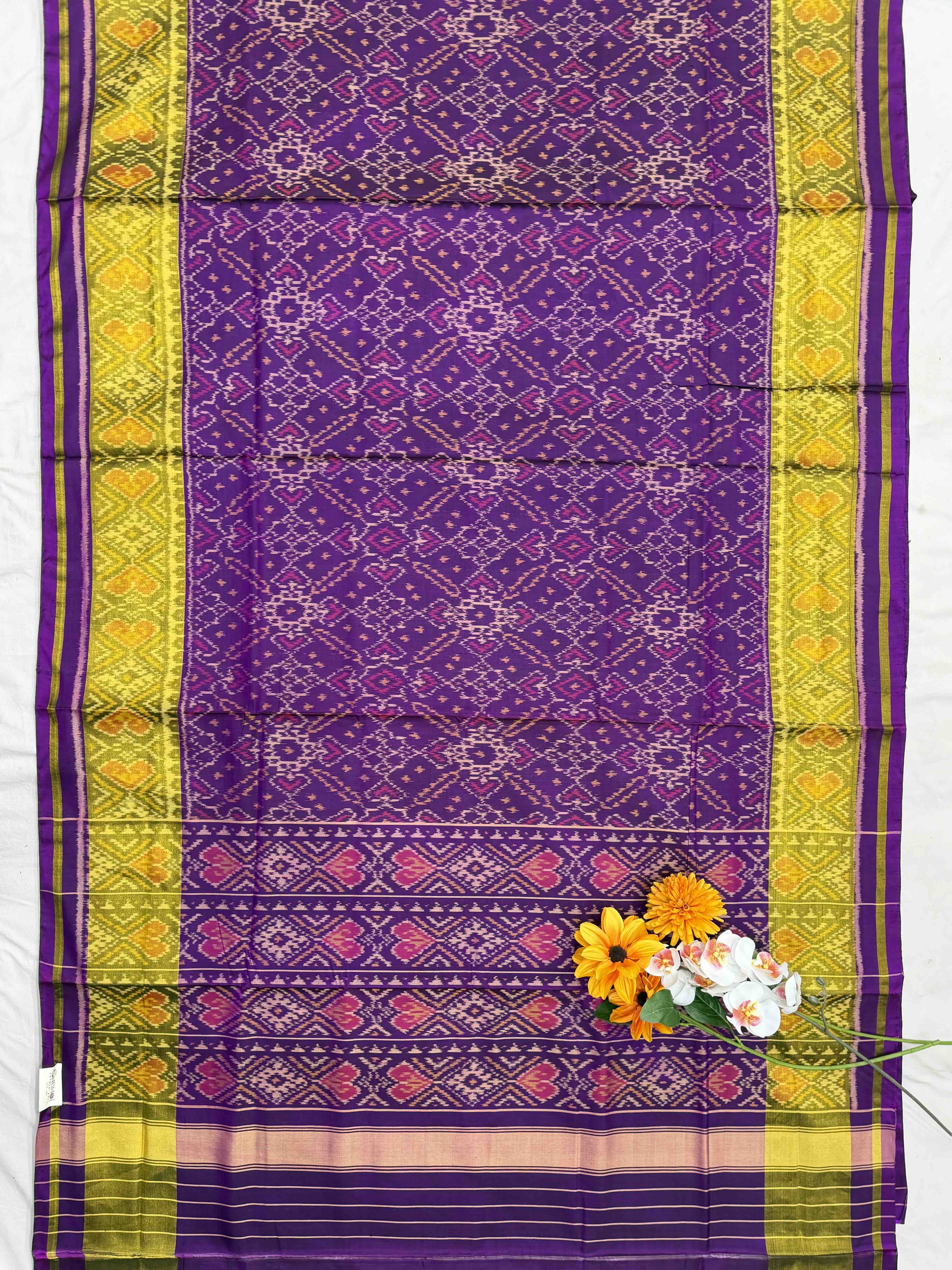 Purple manekchawk rajkot Patola Saree