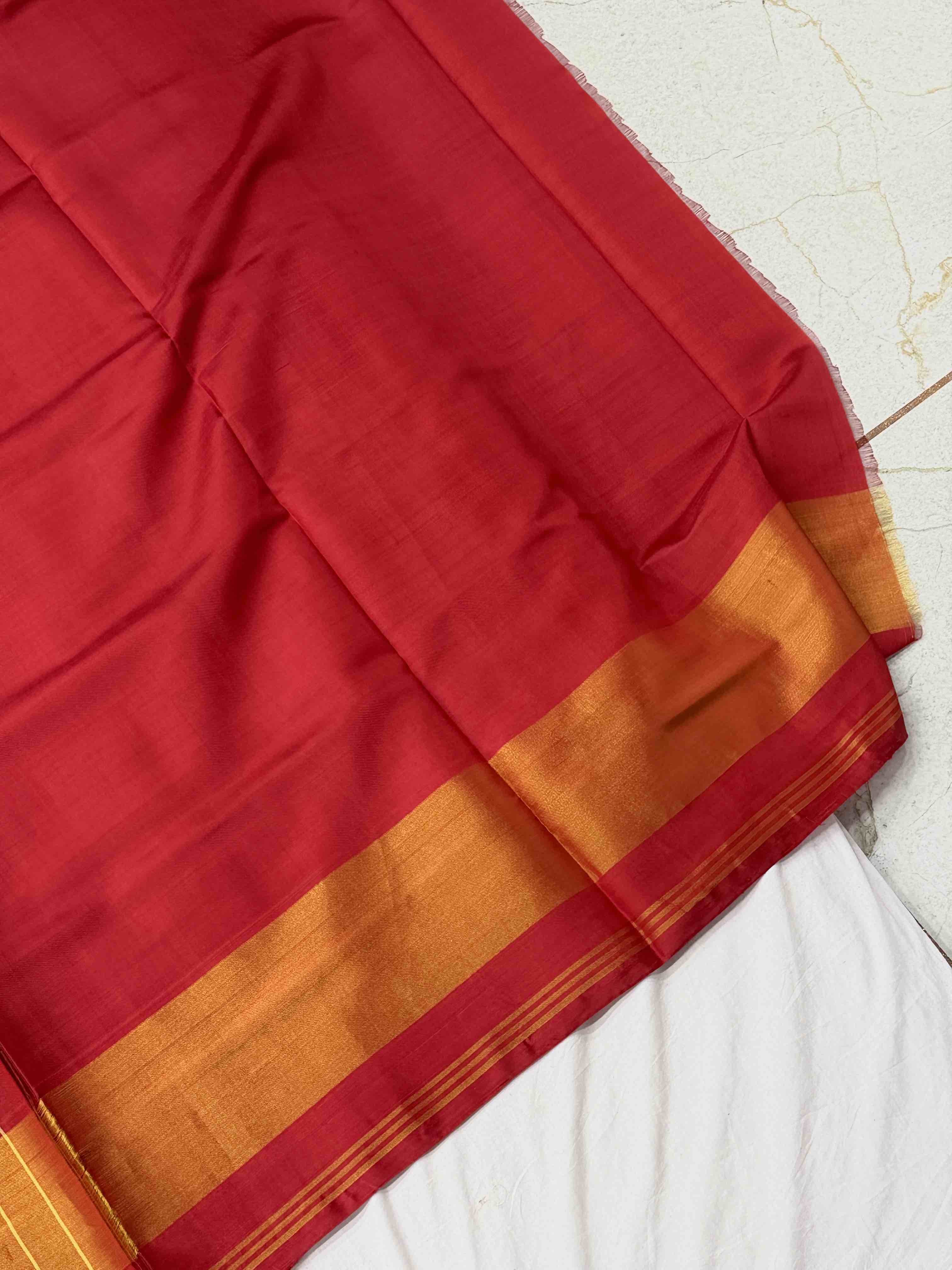 Maroon & Green Navaratan tissue Border Patola Saree