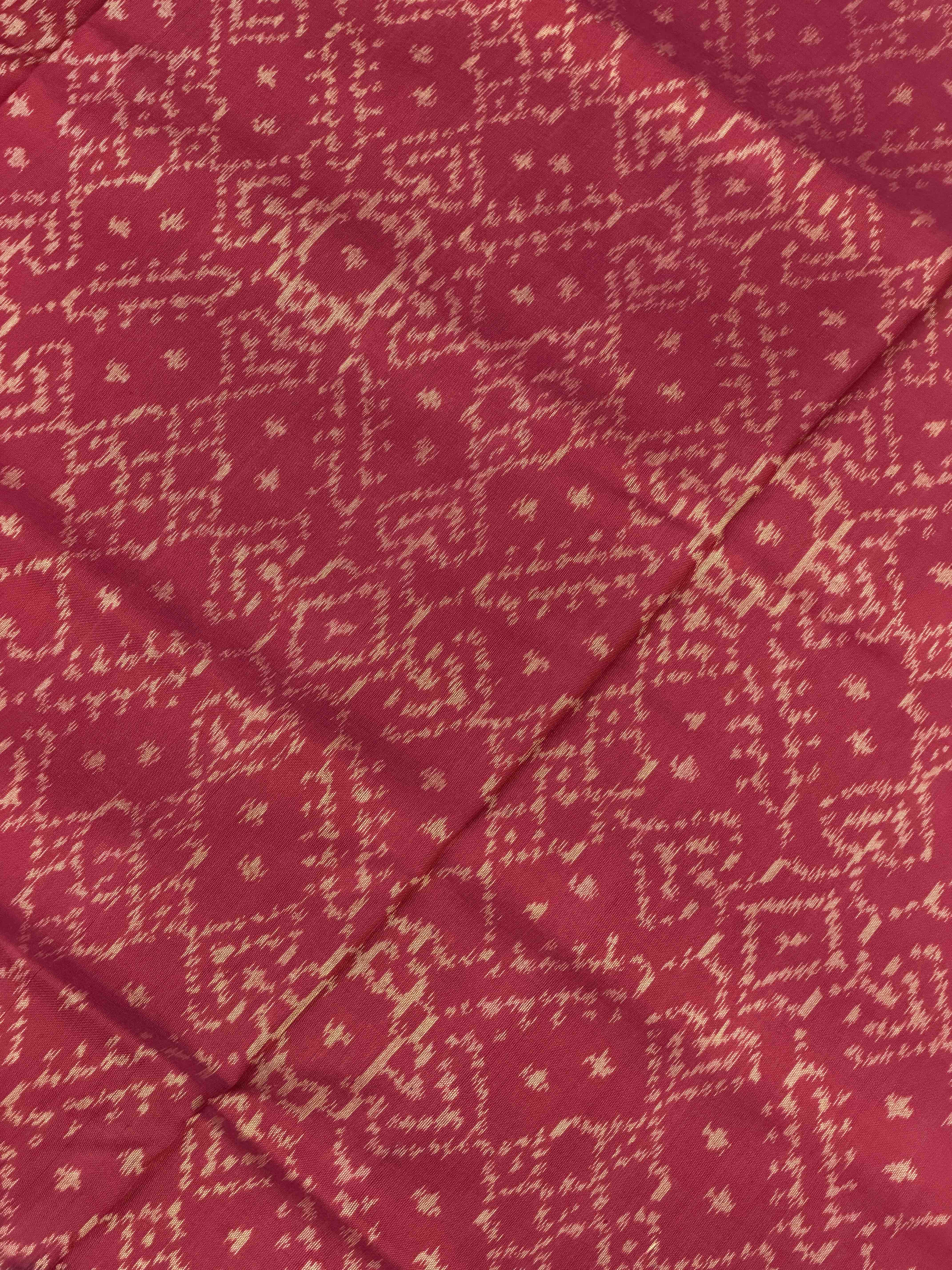 Wine & Gajari manekchawk Tissue border patola Saree