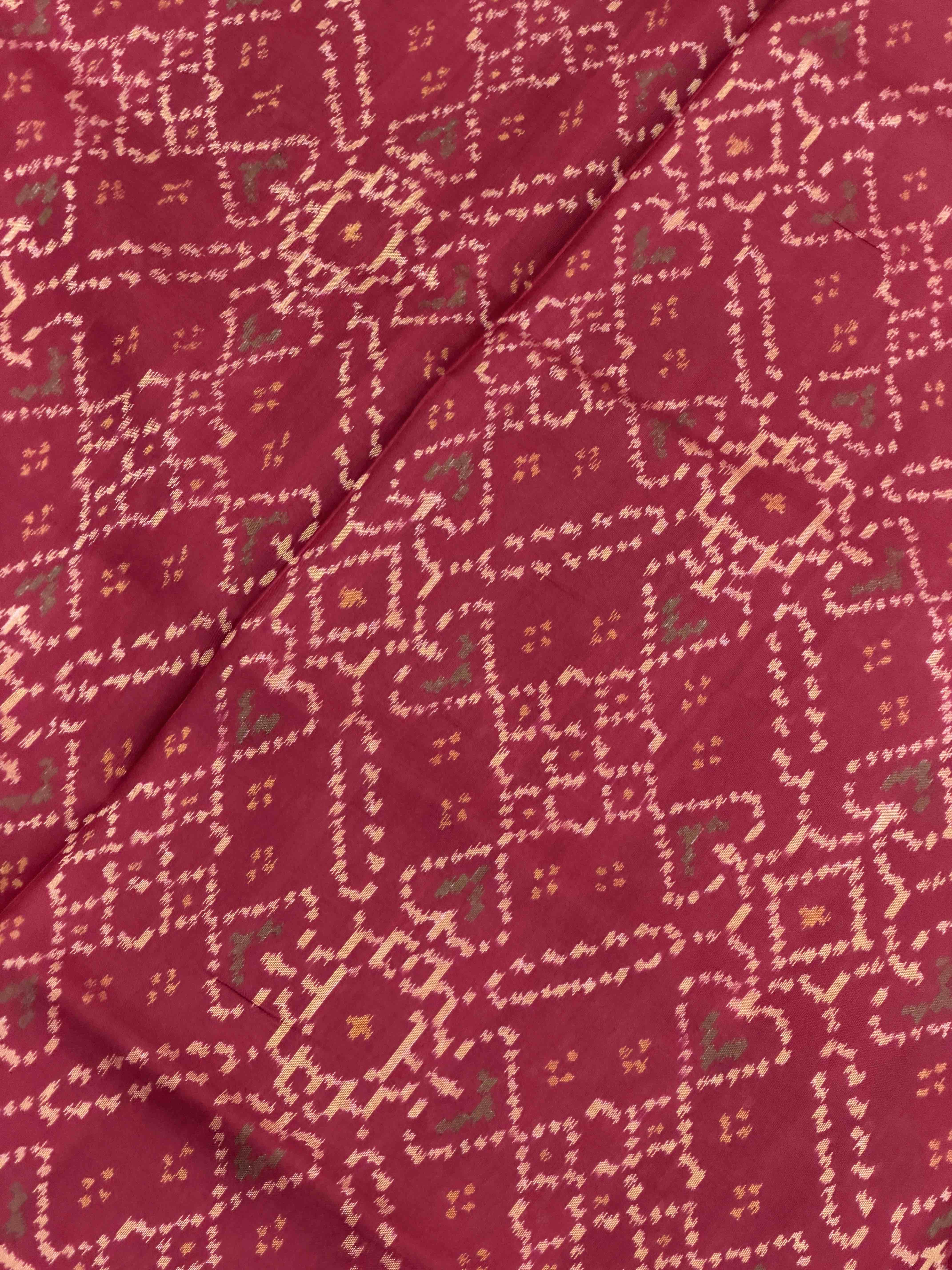 Maroon Manekchawk Rajkot Patola Saree