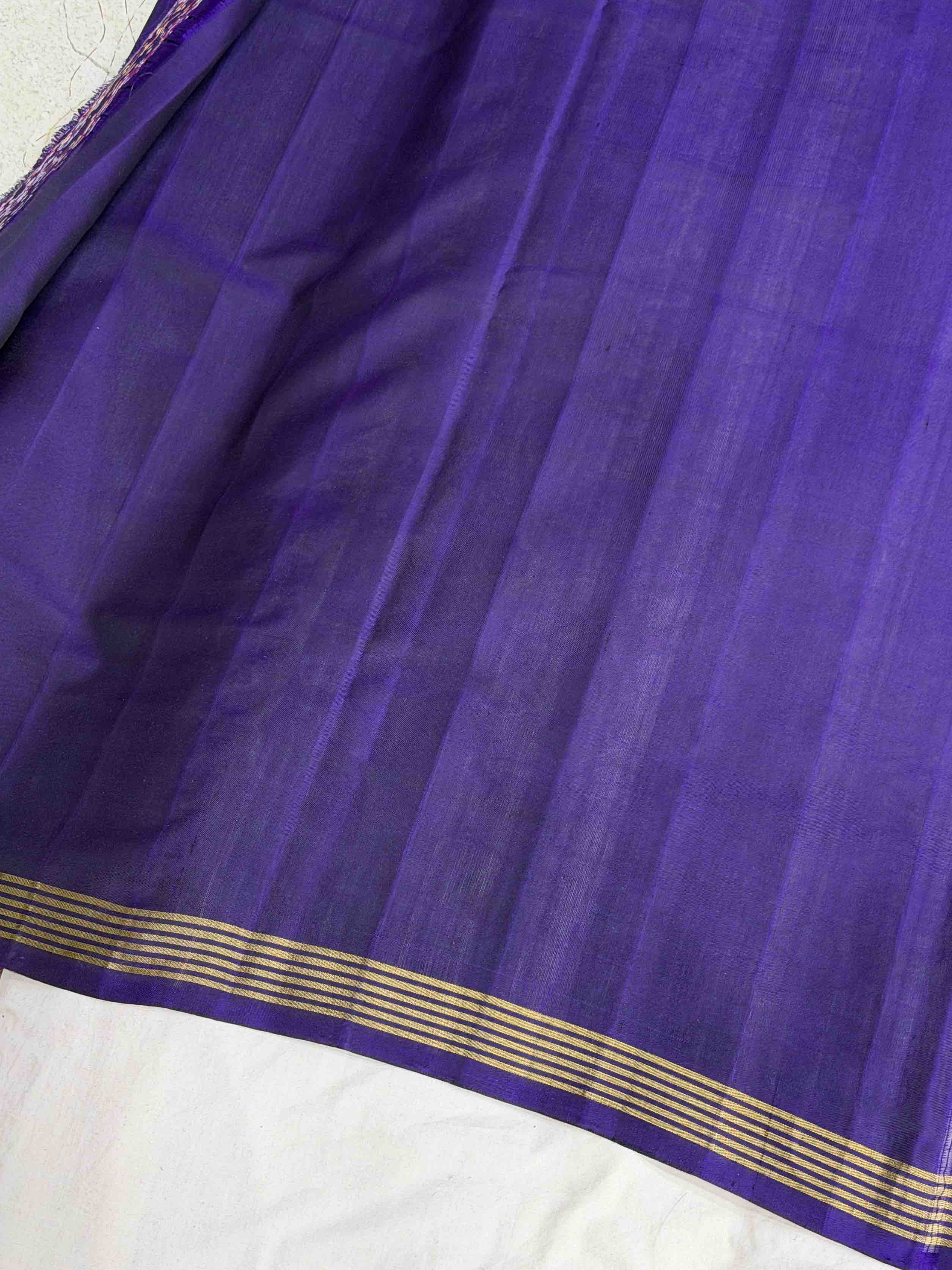 Purplish Blue Narikunj Adtala single ikat Patola