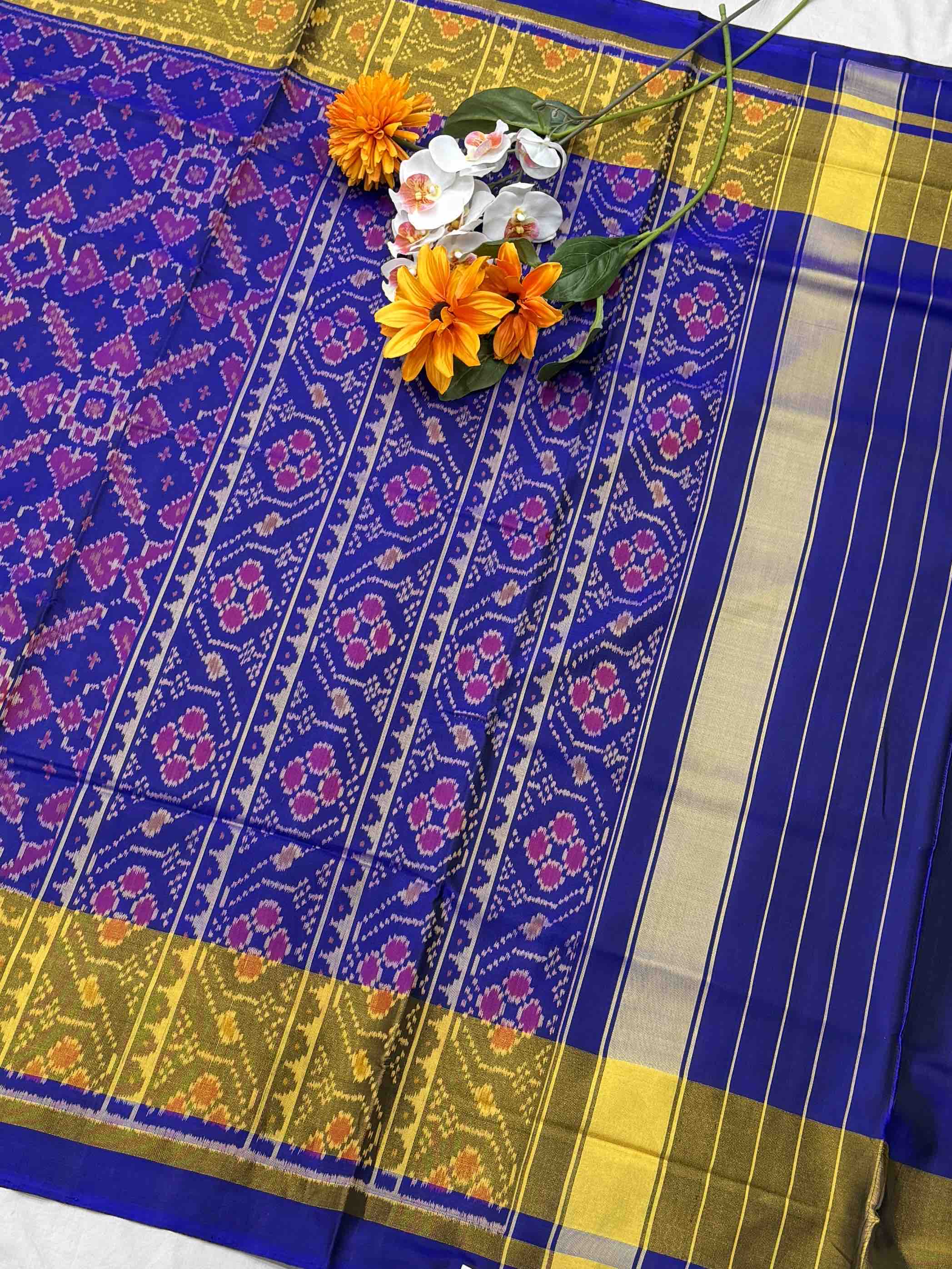 Blue meena manekchawk rajkot Patola Saree