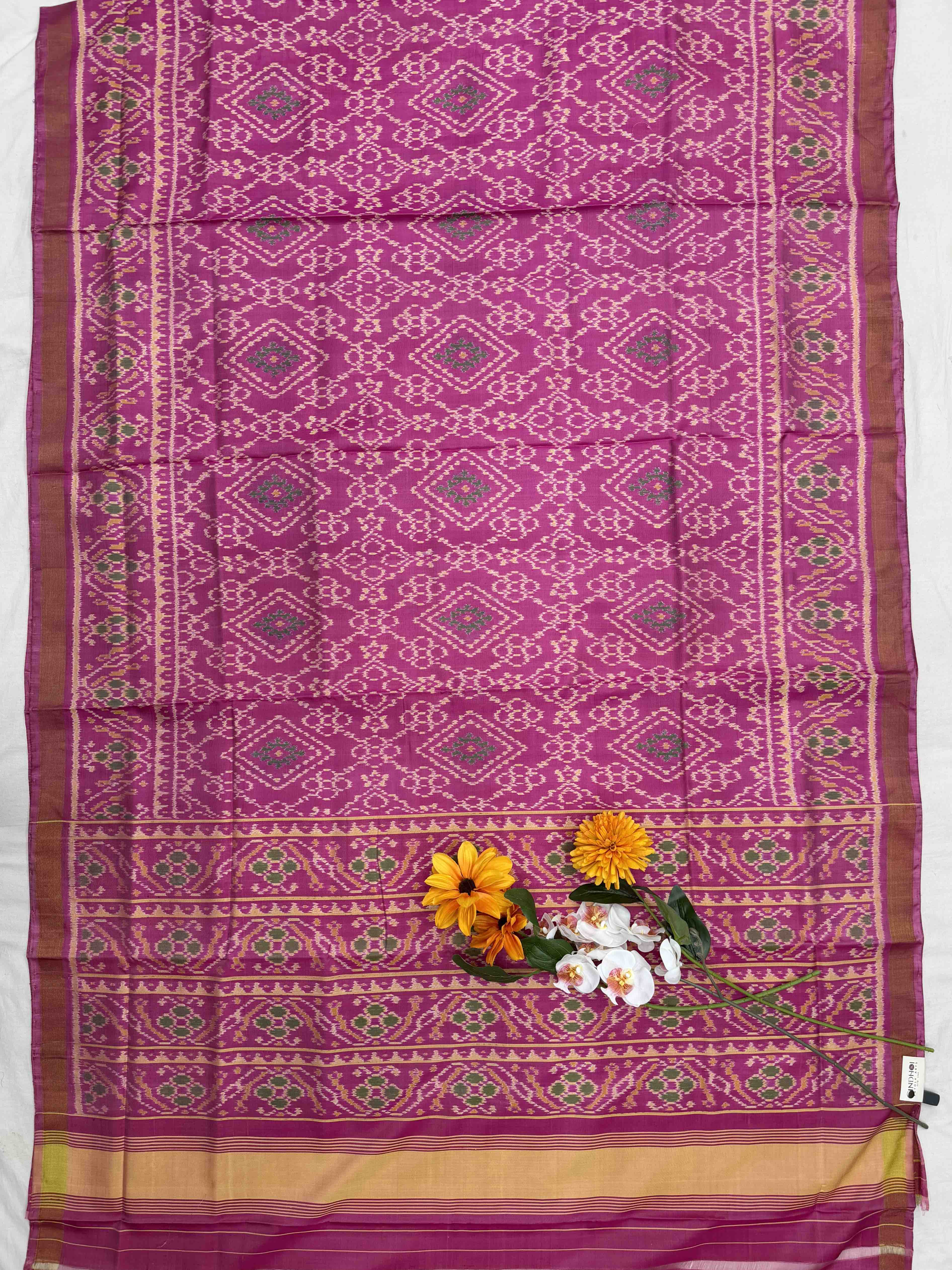 Light Pink bandhani design Rajkot Patola Saree