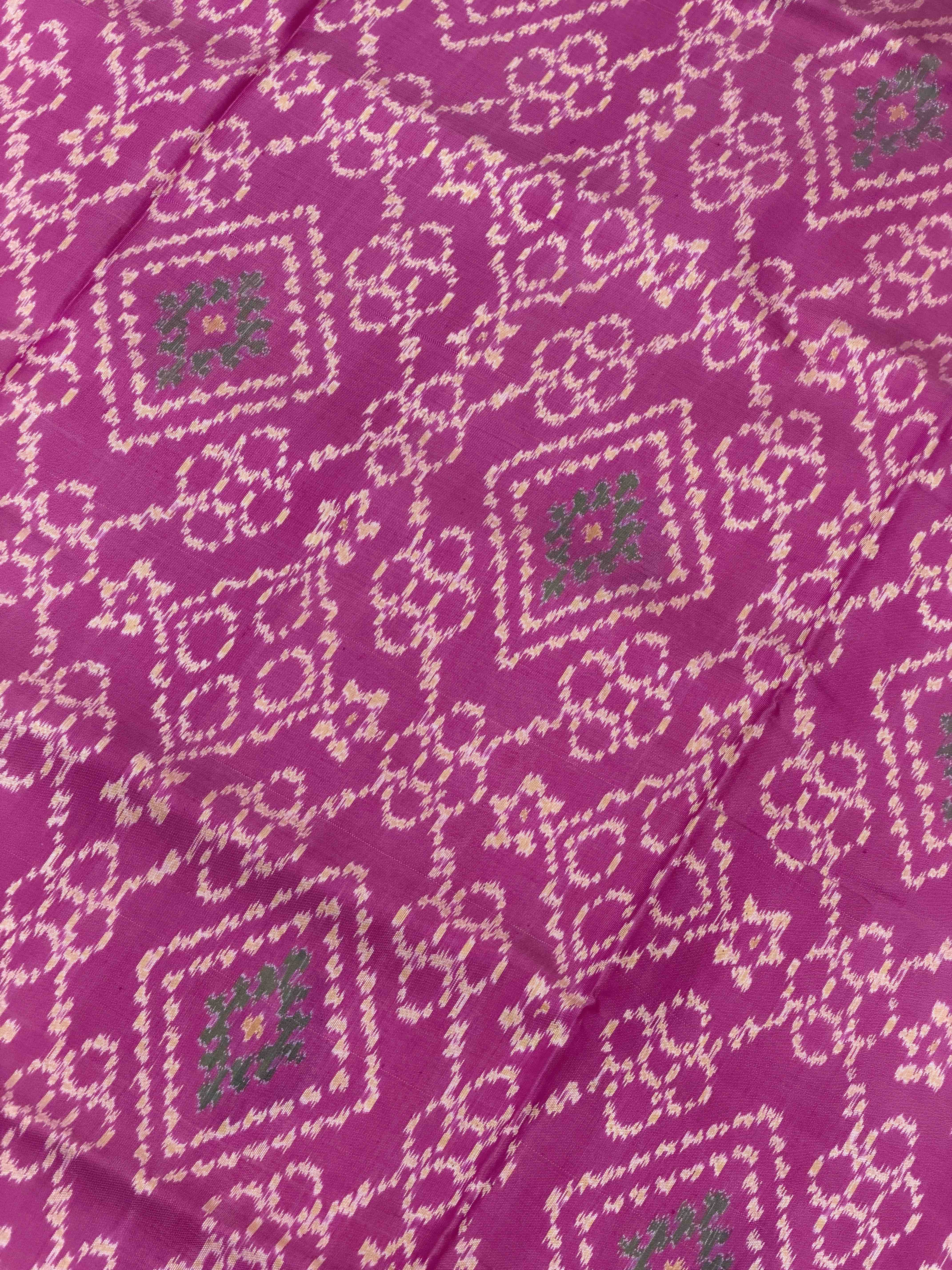 Light Pink bandhani design Rajkot Patola Saree