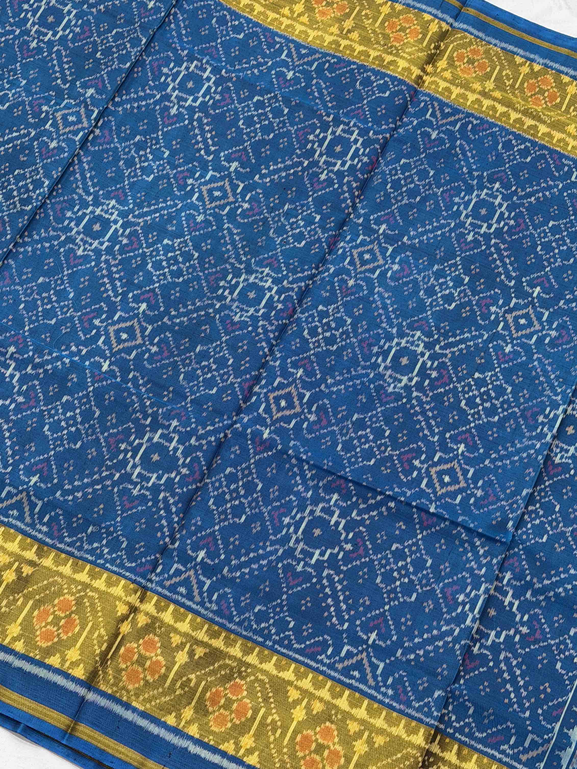 Steel Blue Manekchawk Rajkot Patola Saree