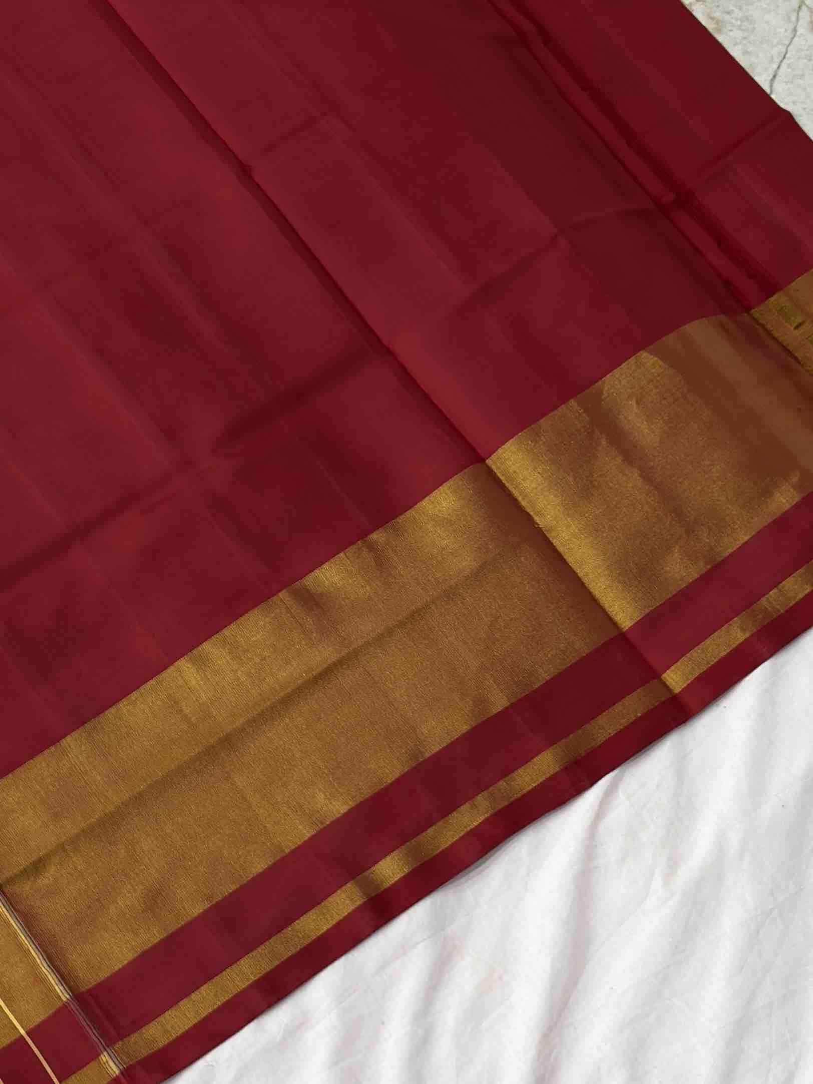 Maroonish red Chokhtabhat Rajkot Patola saree
