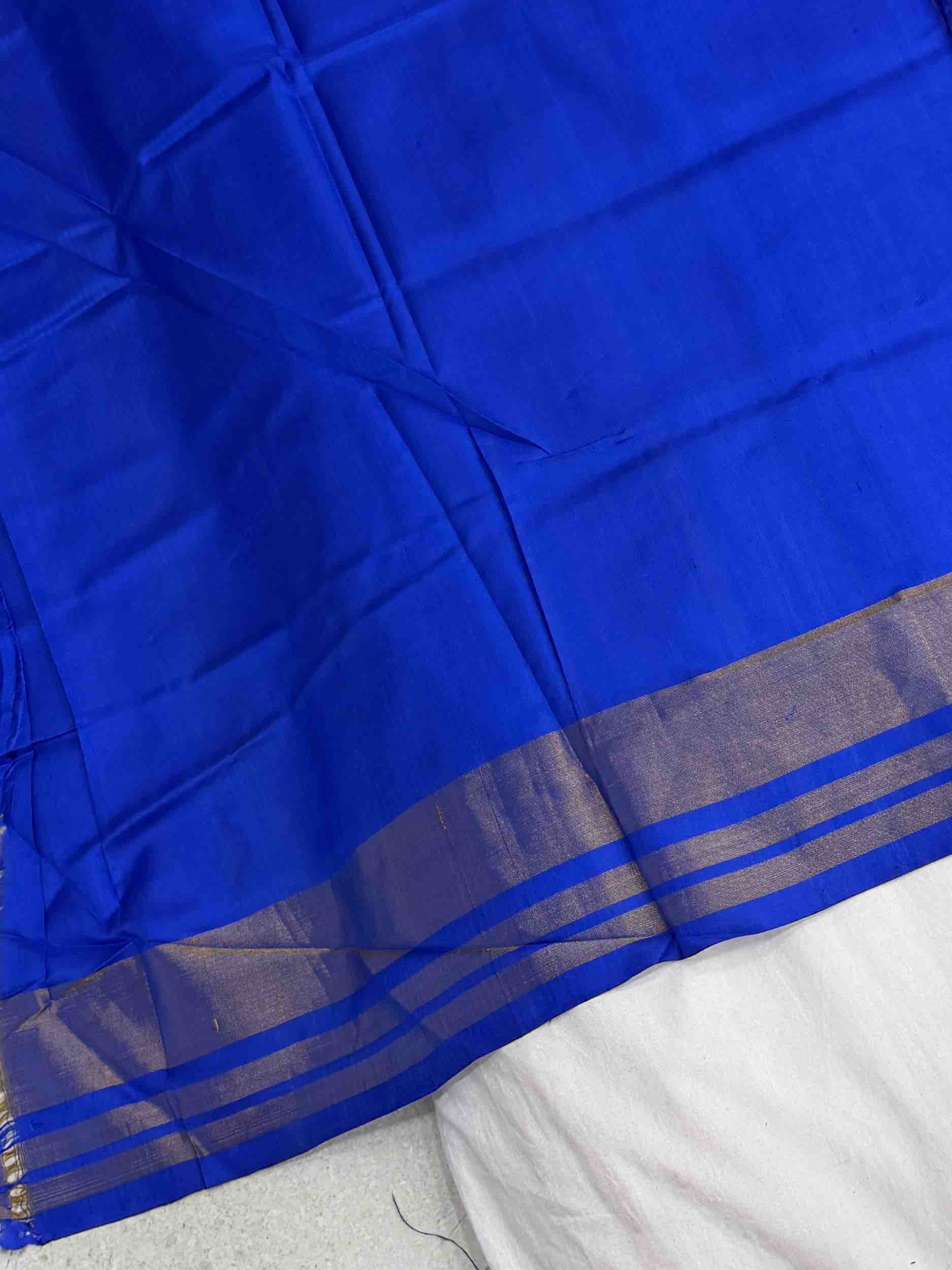 Electric Blue mango Design Rajkot Patola Saree