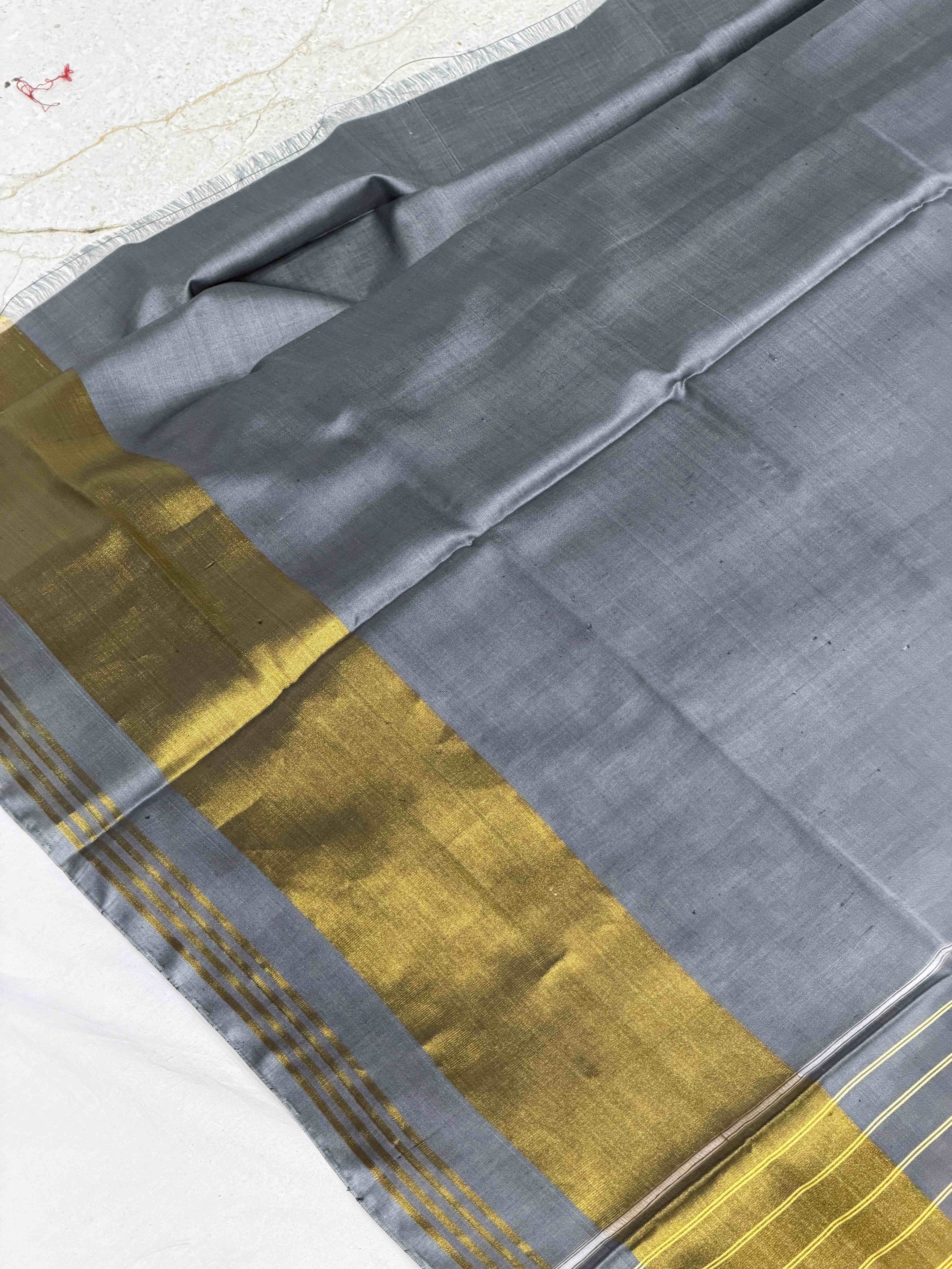Grey Hathi Bandhani Rajkot Patola Saree