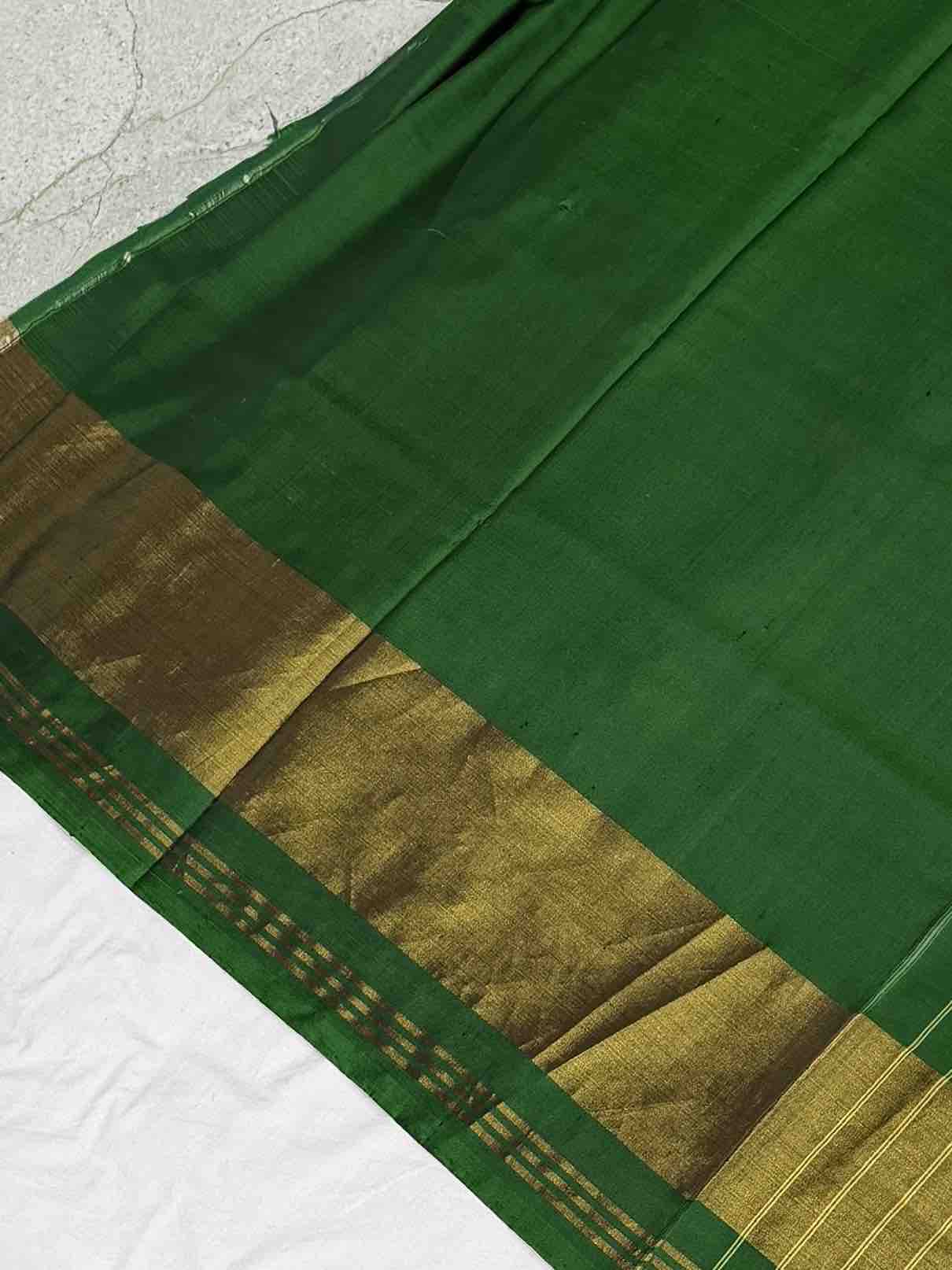 Green button ful design Rajkot Patola Saree