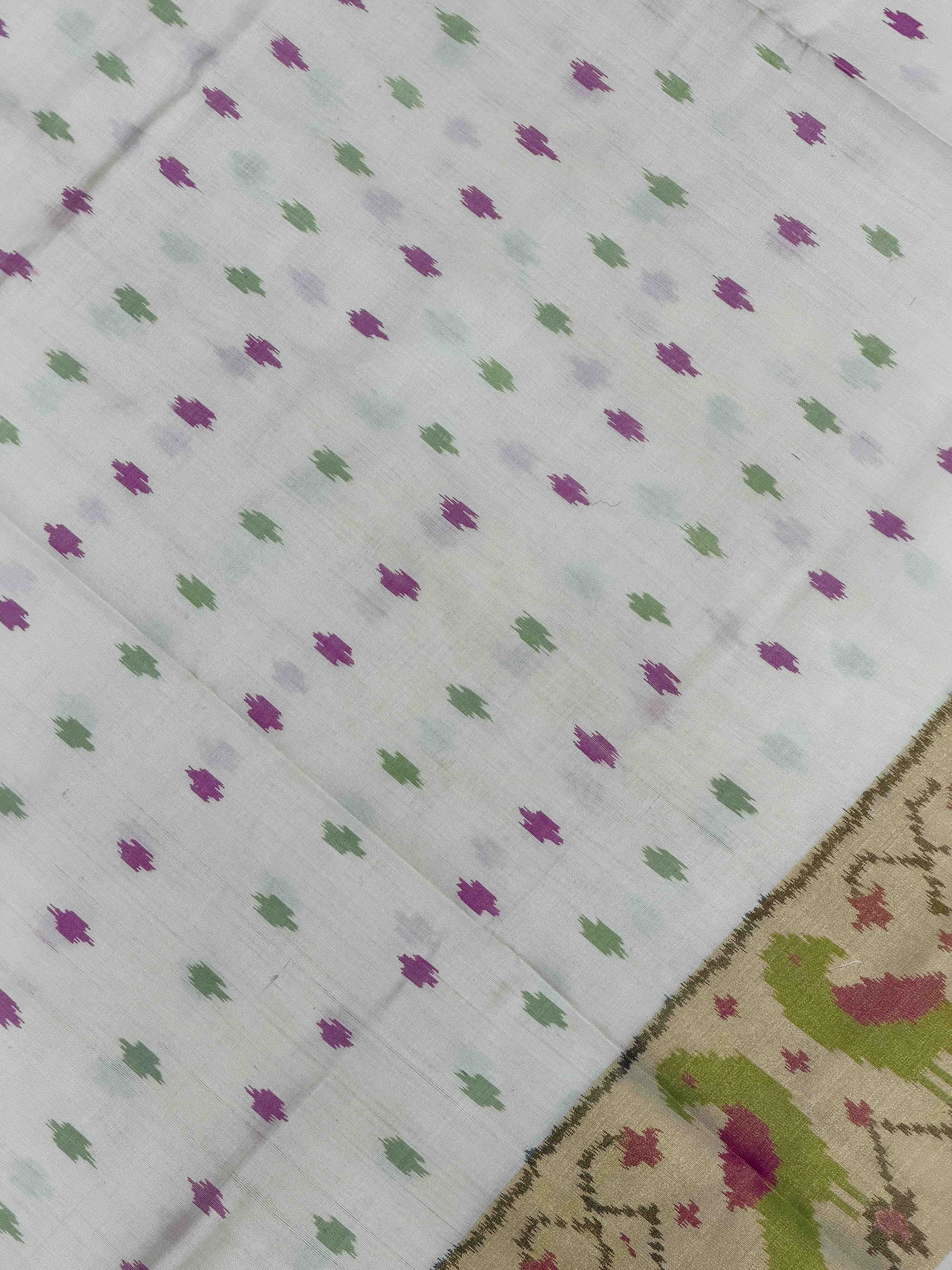 Off white designer Patola saree
