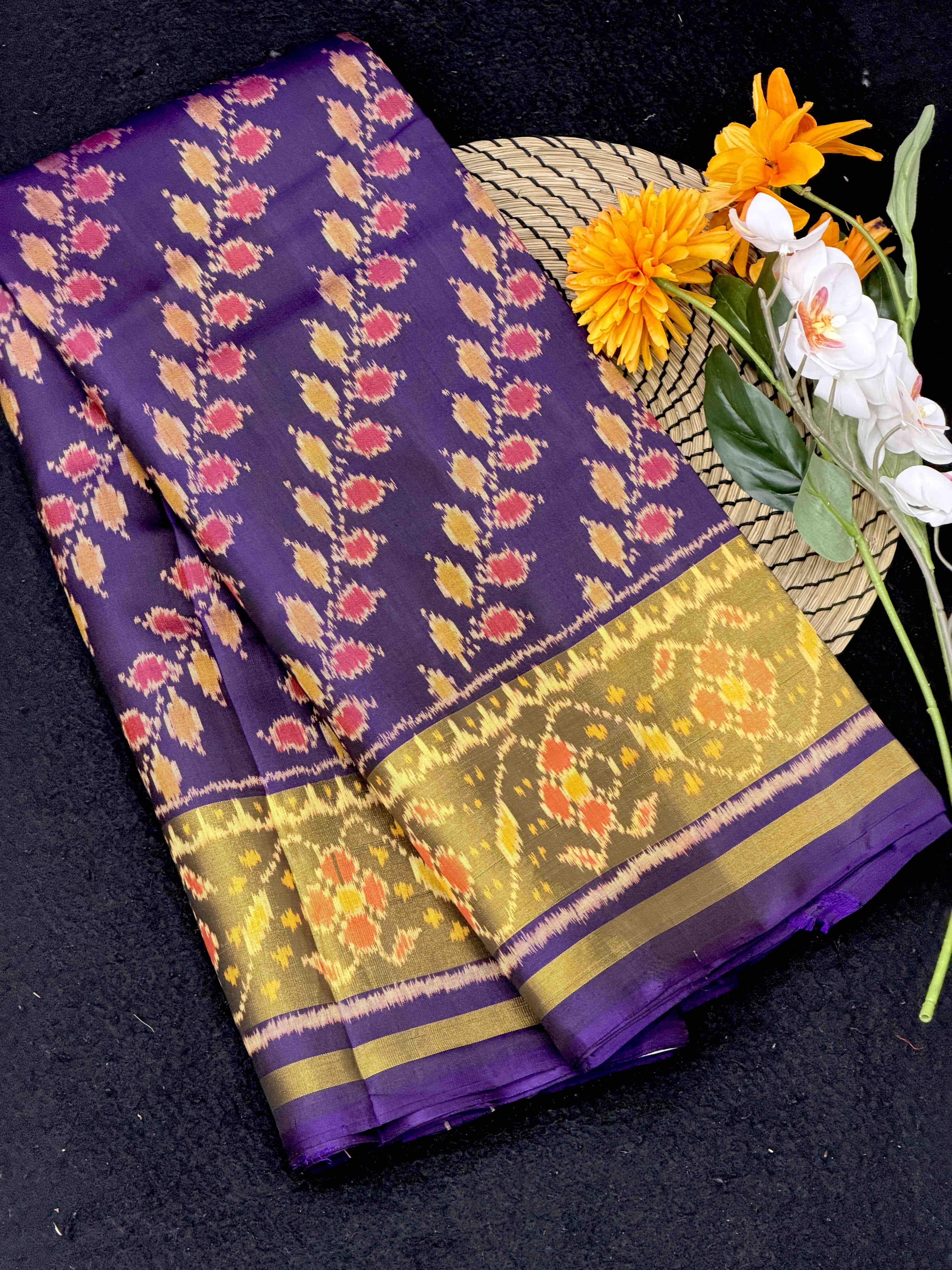 Purple ambadal Rajkot Patola Saree